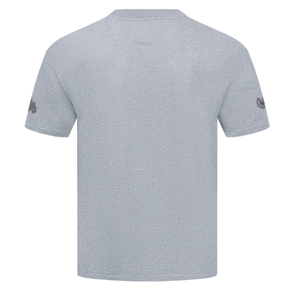 MLB ATLANTA BRAVES NEUTRAL MEN'S DROP SHOULDER TOP (DARK HEATHER GRAY) - Image 3
