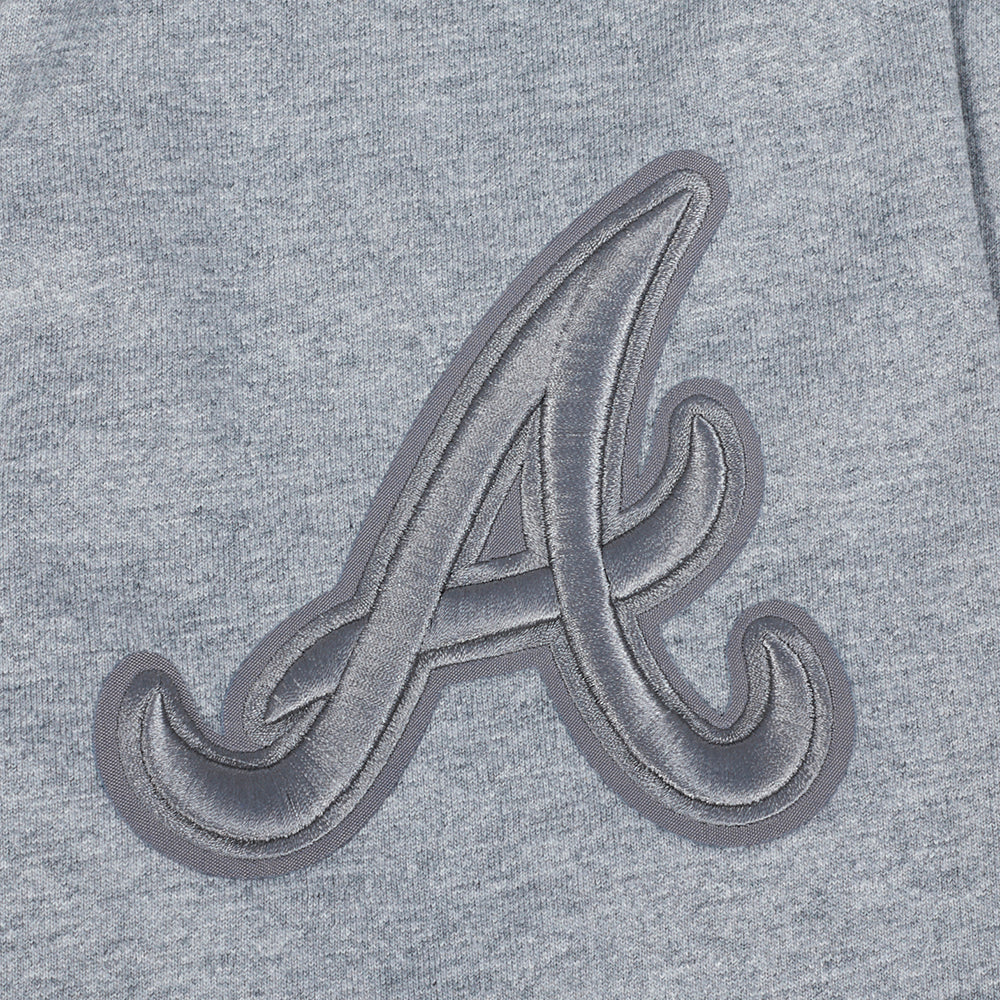 MLB ATLANTA BRAVES NEUTRAL MEN'S DROP SHOULDER TOP (DARK HEATHER GRAY) - Image 6
