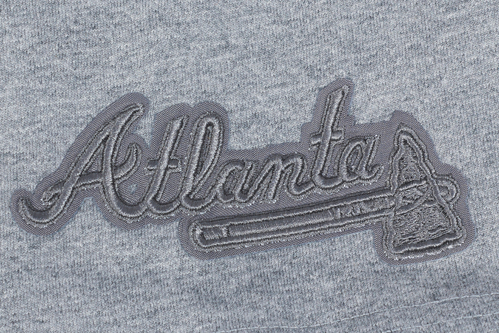 MLB ATLANTA BRAVES NEUTRAL MEN'S DROP SHOULDER TOP (DARK HEATHER GRAY) - Image 7