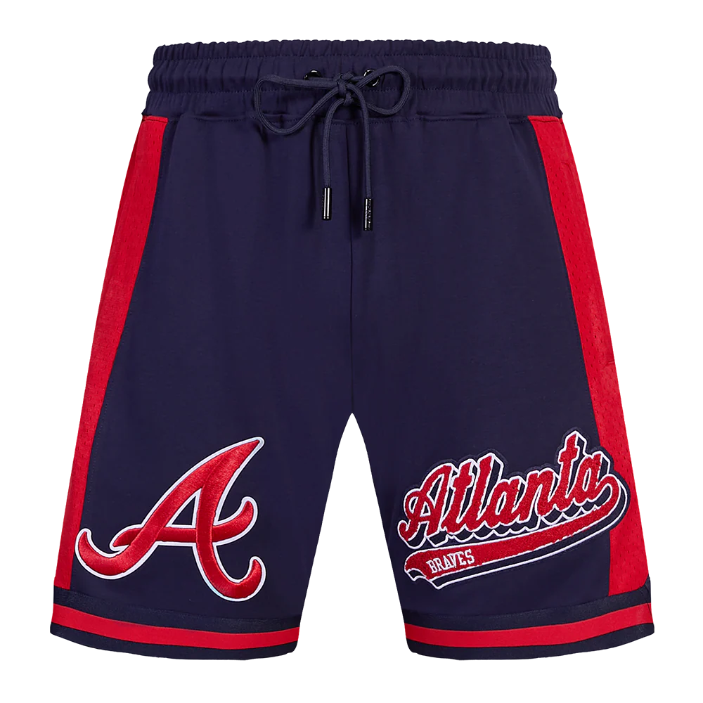 MLB ATLANTA BRAVES SCRIPT TAIL MEN'S DOUBLE KNIT 2.0 SHORT (MIDNIGHT NAVY/RED/MIDNIGHT NAVY) - Image 2