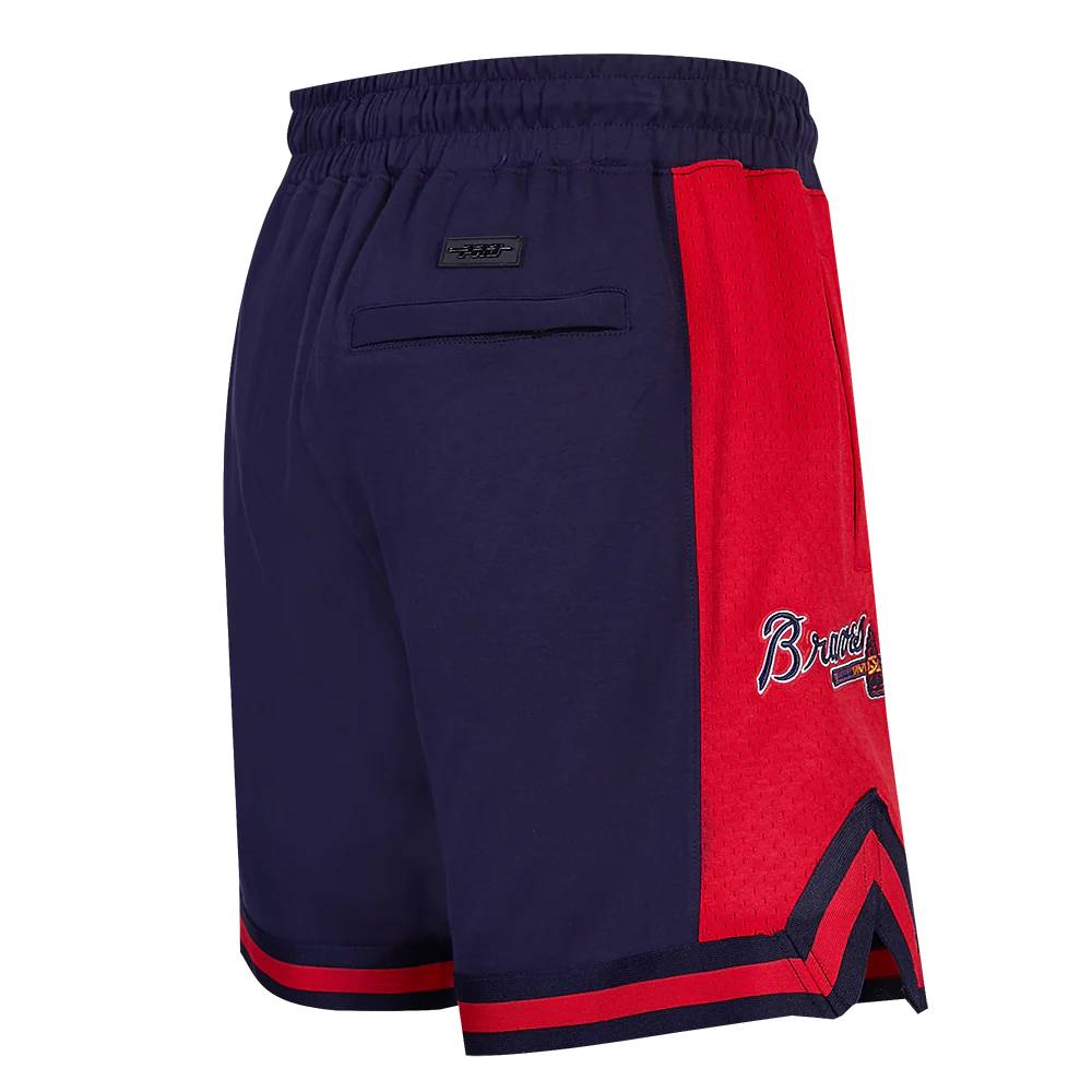 MLB ATLANTA BRAVES SCRIPT TAIL MEN'S DOUBLE KNIT 2.0 SHORT (MIDNIGHT NAVY/RED/MIDNIGHT NAVY) - Image 3