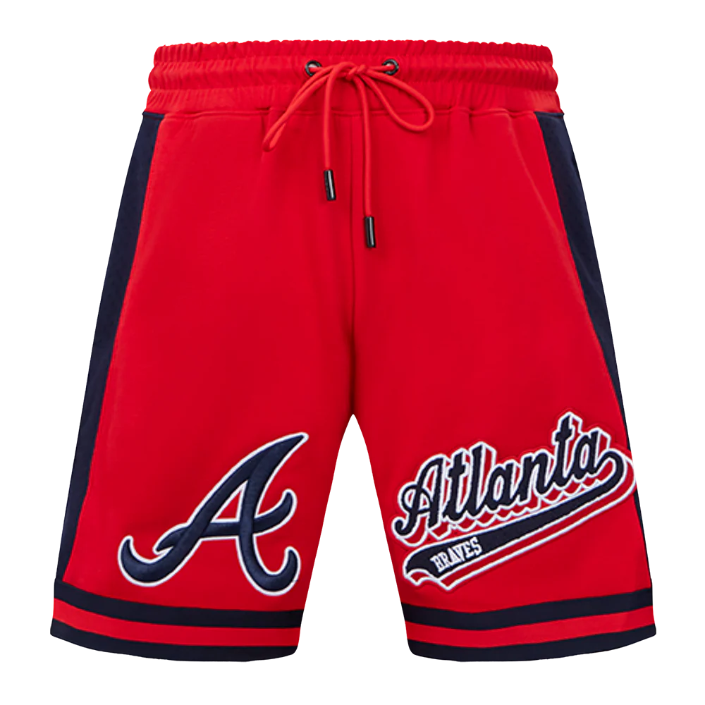 MLB ATLANTA BRAVES SCRIPT TAIL MEN'S DOUBLE KNIT 2.0 SHORT (RED/MIDNIGHT NAVY/RED) - Image 2