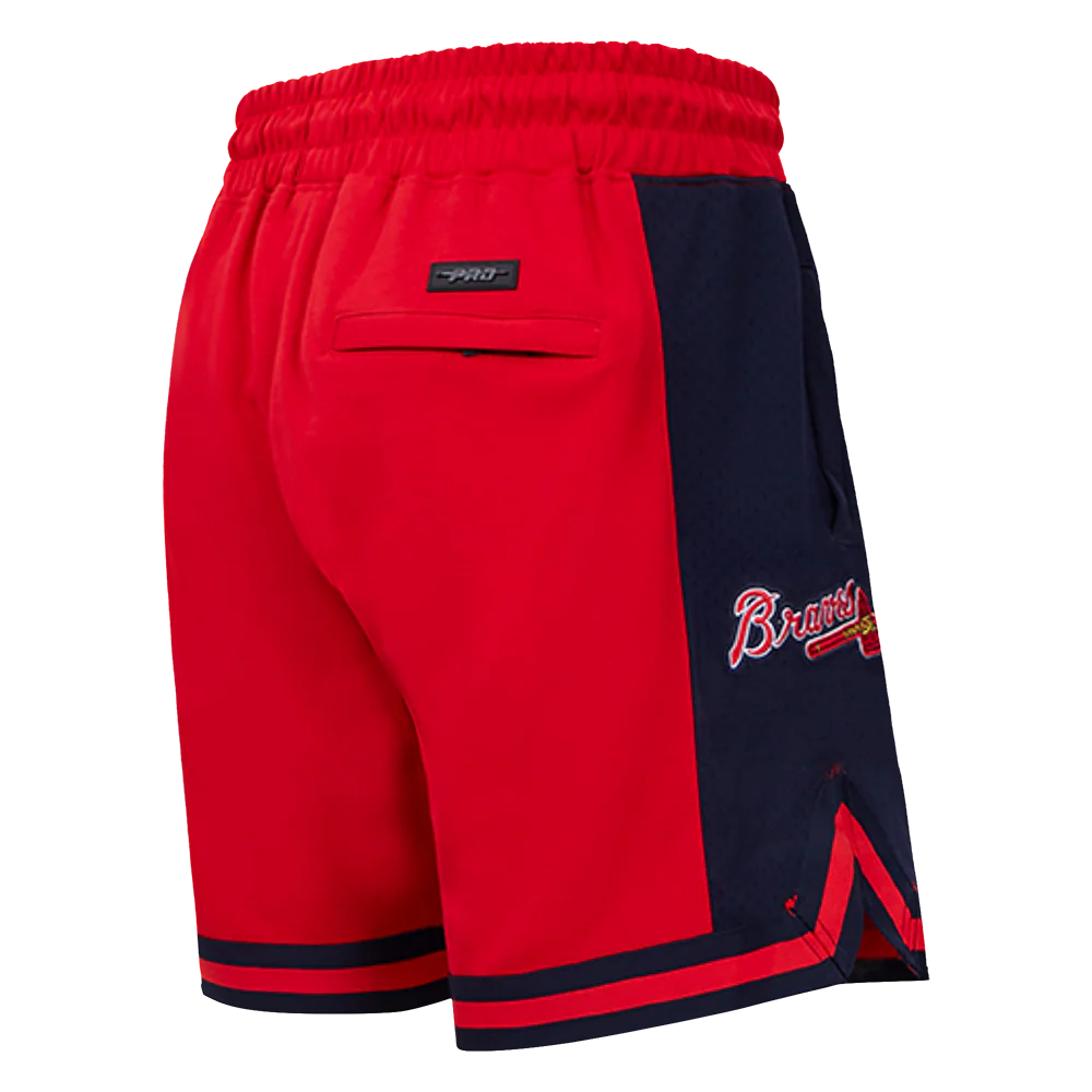 MLB ATLANTA BRAVES SCRIPT TAIL MEN'S DOUBLE KNIT 2.0 SHORT (RED/MIDNIGHT NAVY/RED) - Image 4