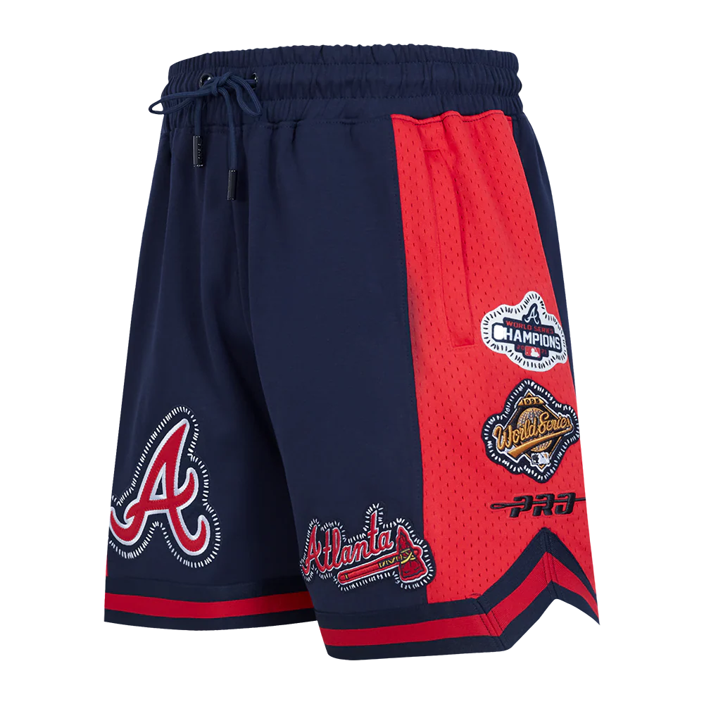 MLB ATLANTA BRAVES DIY PICK STITCH MEN'S DOUBLE KNIT 2.0 SHORT (MIDNIGHT NAVY/RED/MIDNIGHT NAVY) - Image 4