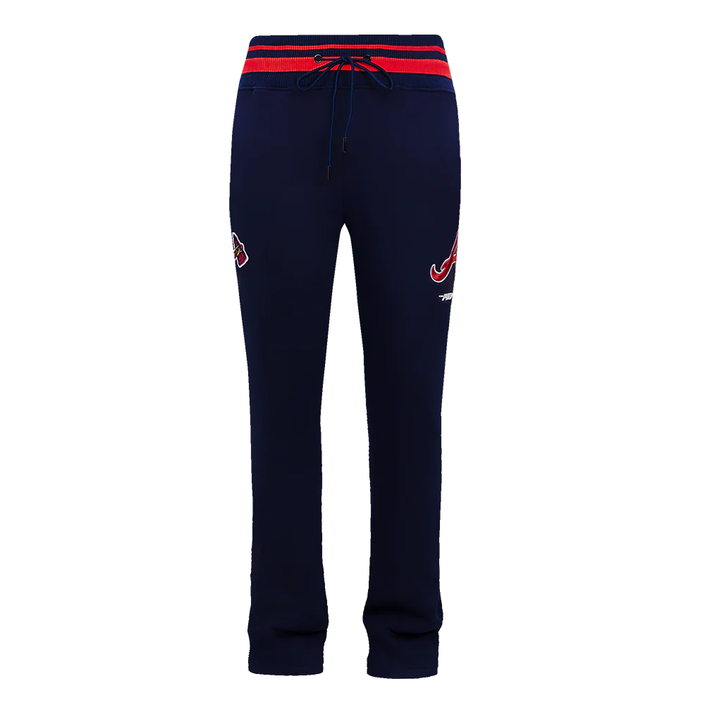 MLB ATLANTA BRAVES SCRIPT TAIL MEN'S RIB FLEECE SWEATPANT (MIDNIGHT NAVY/RED/MIDNIGHT NAVY) - Image 2