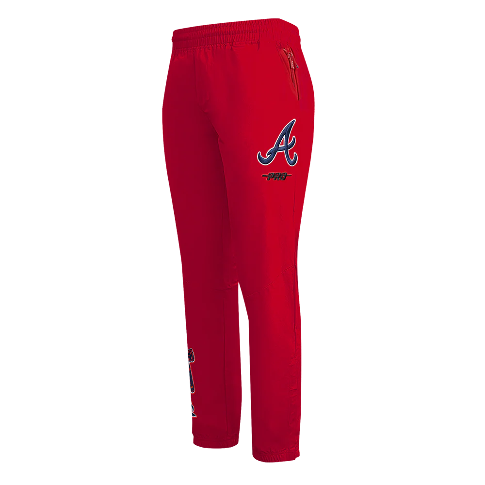 MLB ATLANTA BRAVES CLASSIC WIND SUIT MEN'S WOVEN PANT (RED)