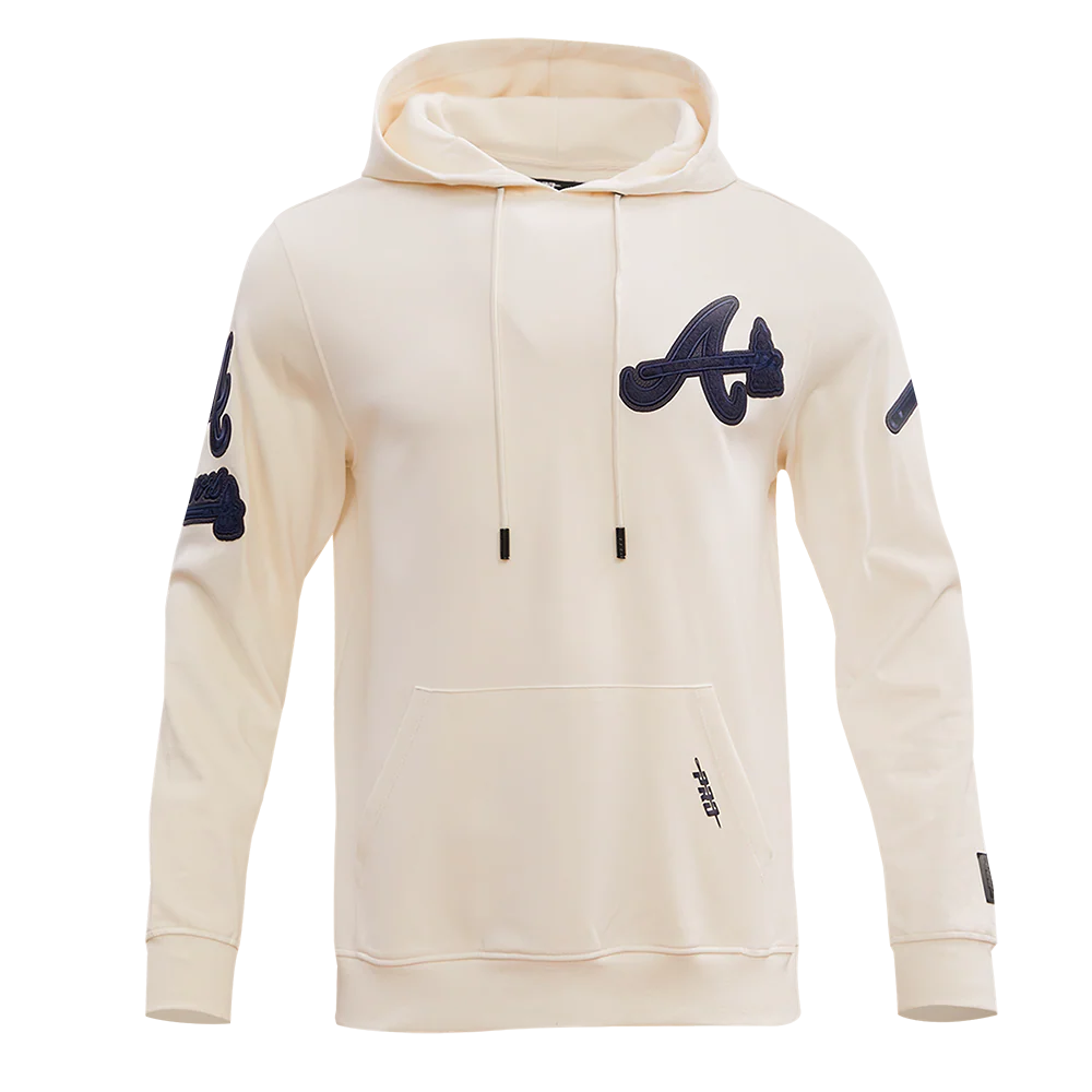 MLB ATLANTA BRAVES TRIPLE TONAL DK PO HOODIE (EGGSHELL)