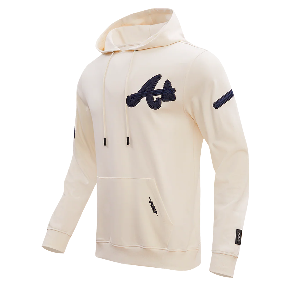 MLB ATLANTA BRAVES TRIPLE TONAL DK PO HOODIE (EGGSHELL) - Image 2