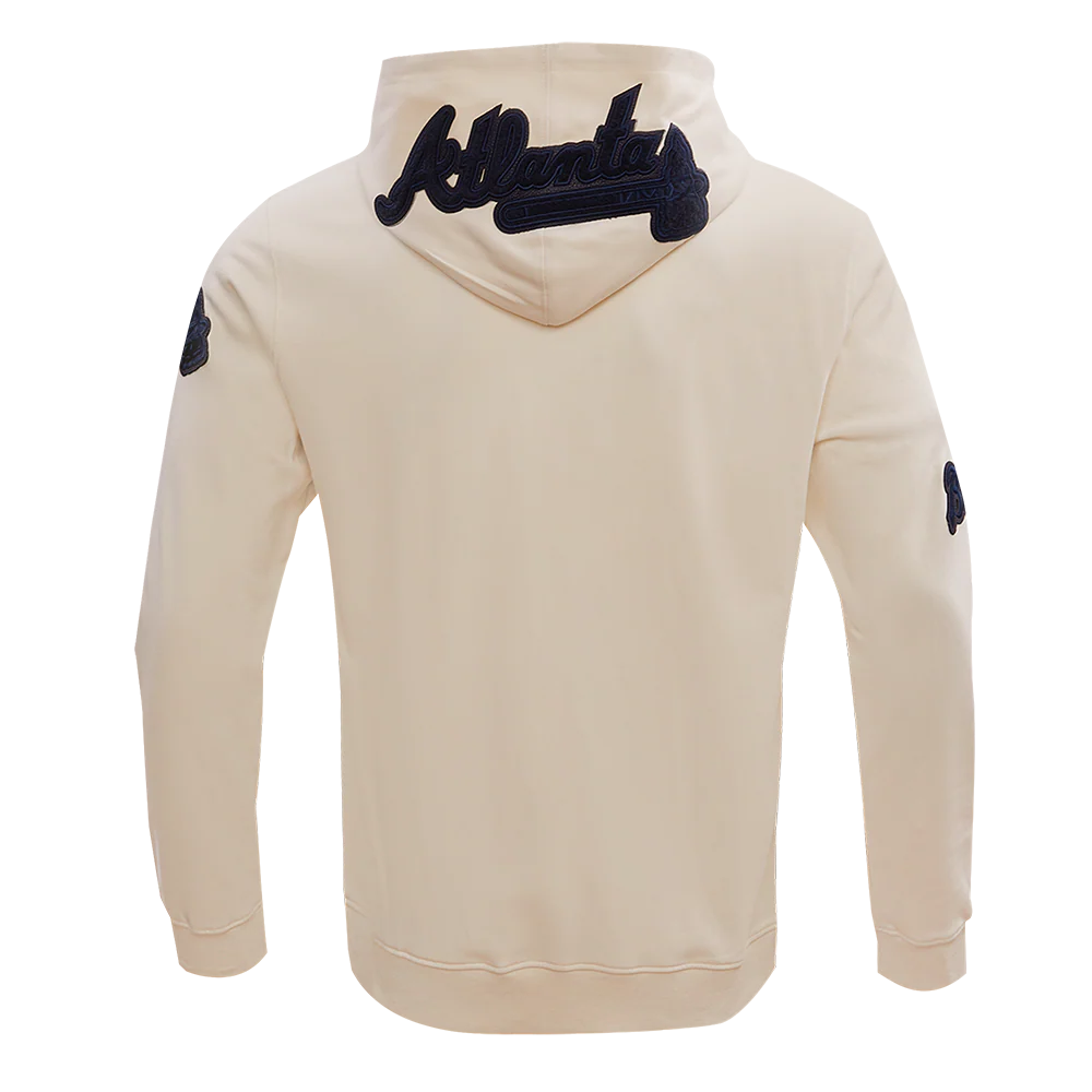 MLB ATLANTA BRAVES TRIPLE TONAL DK PO HOODIE (EGGSHELL) - Image 3