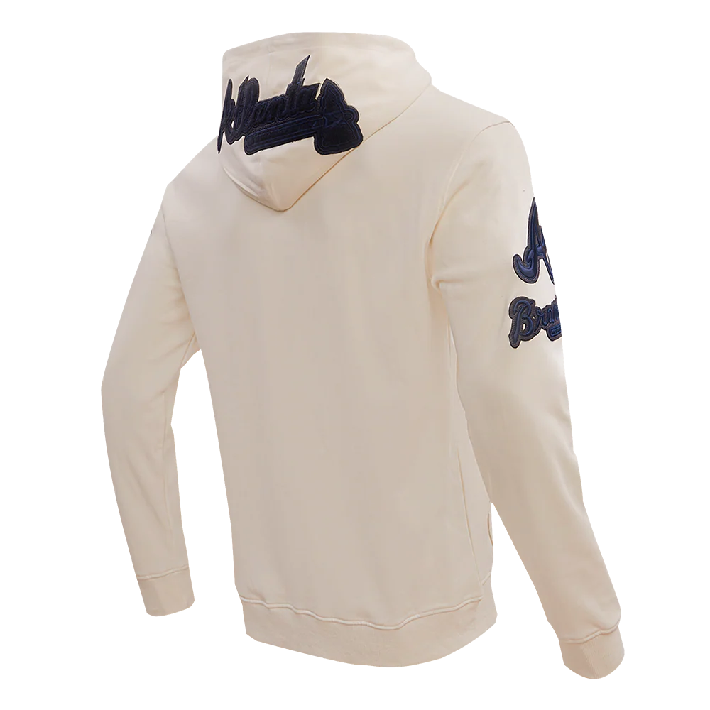 MLB ATLANTA BRAVES TRIPLE TONAL DK PO HOODIE (EGGSHELL) - Image 4