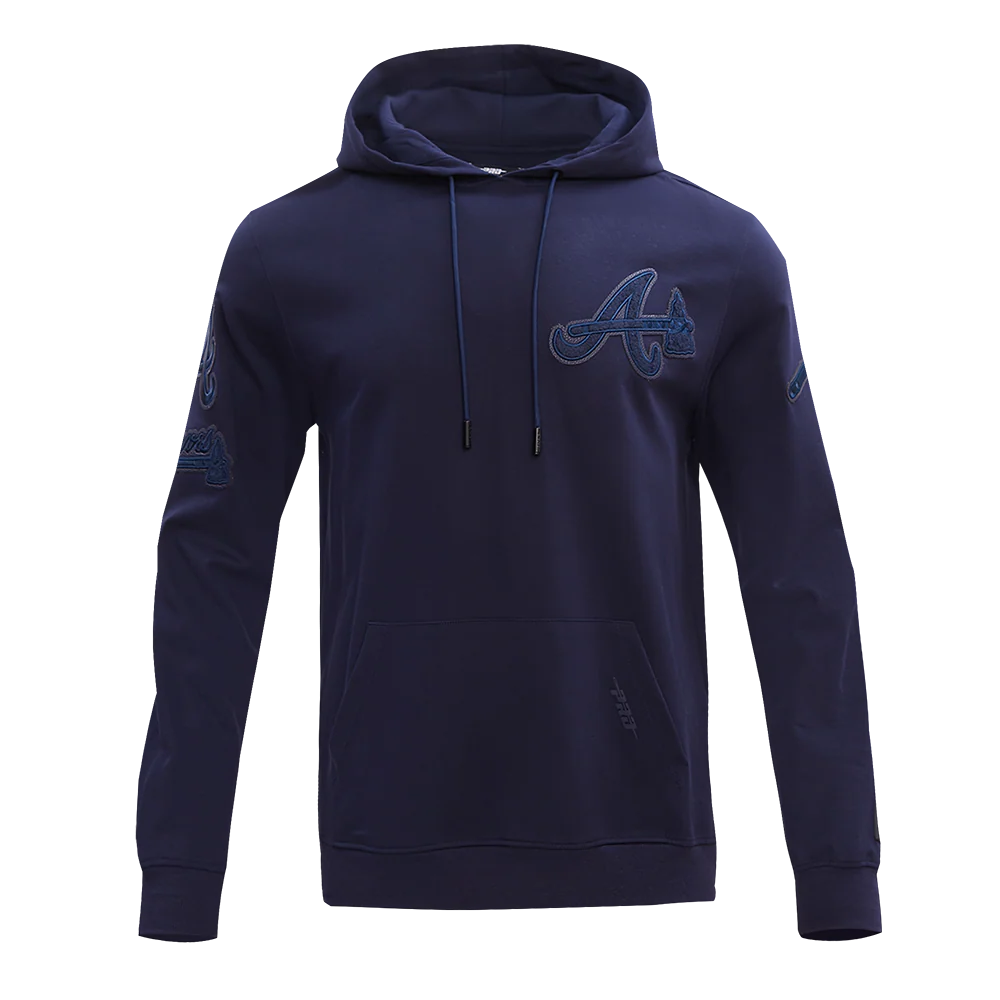 MLB ATLANTA BRAVES TRIPLE TONAL DK PO HOODIE (MIDNIGHT NAVY)