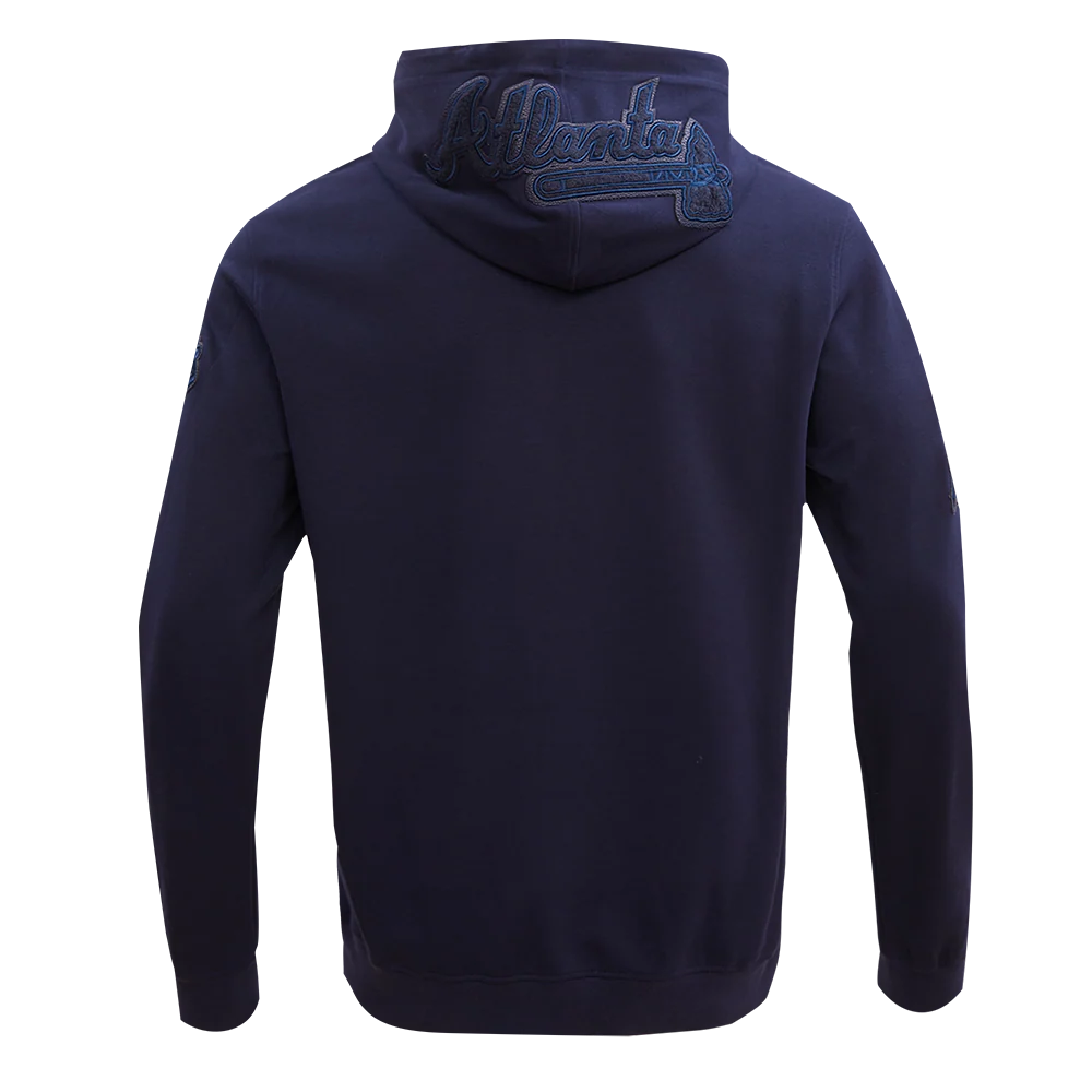 MLB ATLANTA BRAVES TRIPLE TONAL DK PO HOODIE (MIDNIGHT NAVY) - Image 3