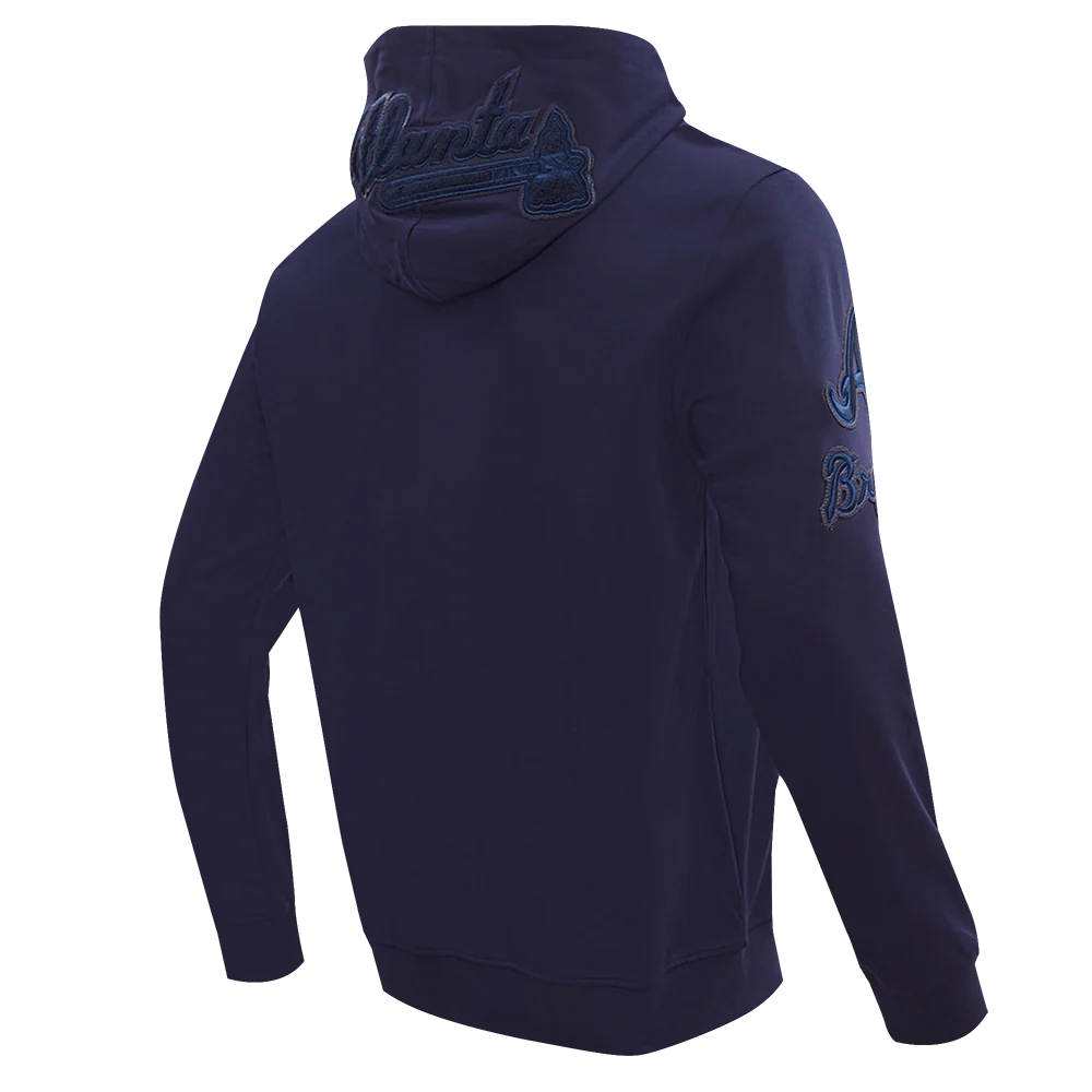 MLB ATLANTA BRAVES TRIPLE TONAL DK PO HOODIE (MIDNIGHT NAVY) - Image 4
