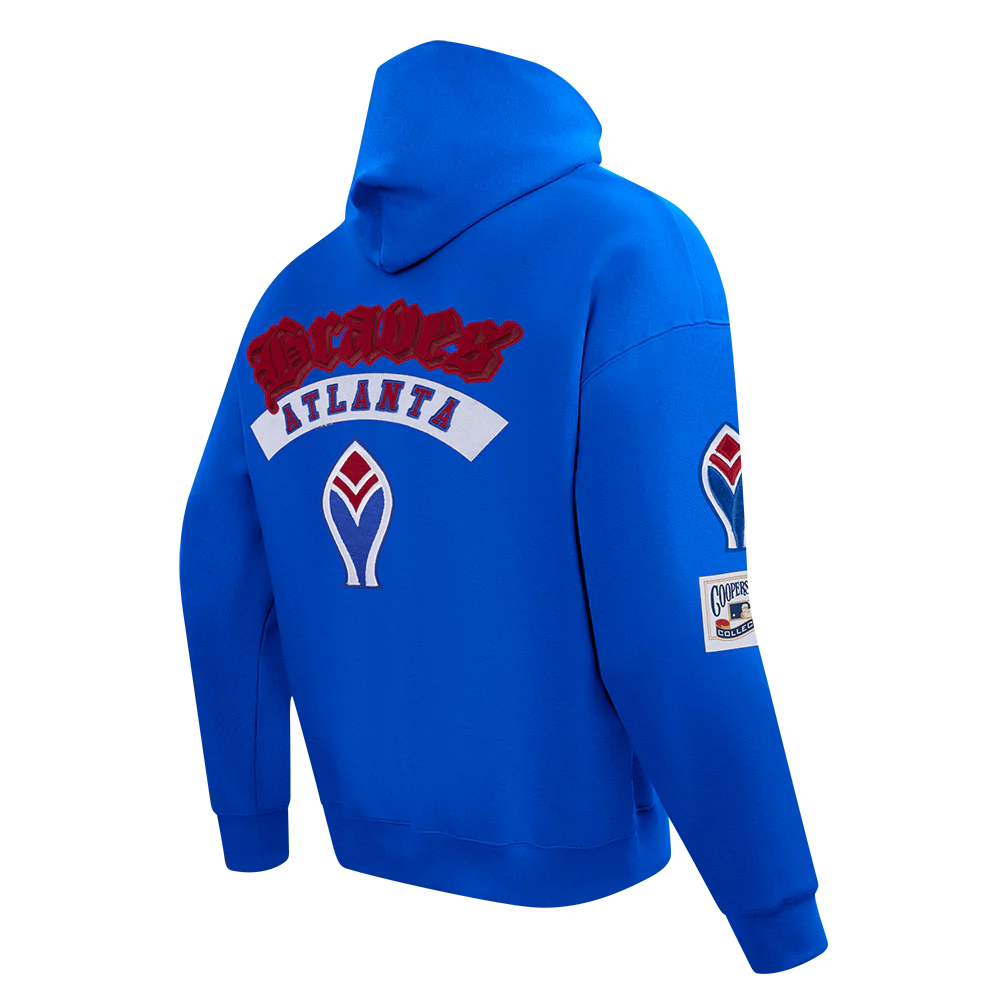 MLB ATLANTA BRAVES BEST OF MEN'S DROP SHOULDER FLC PO HOODIE (ROYAL BLUE) - Image 6