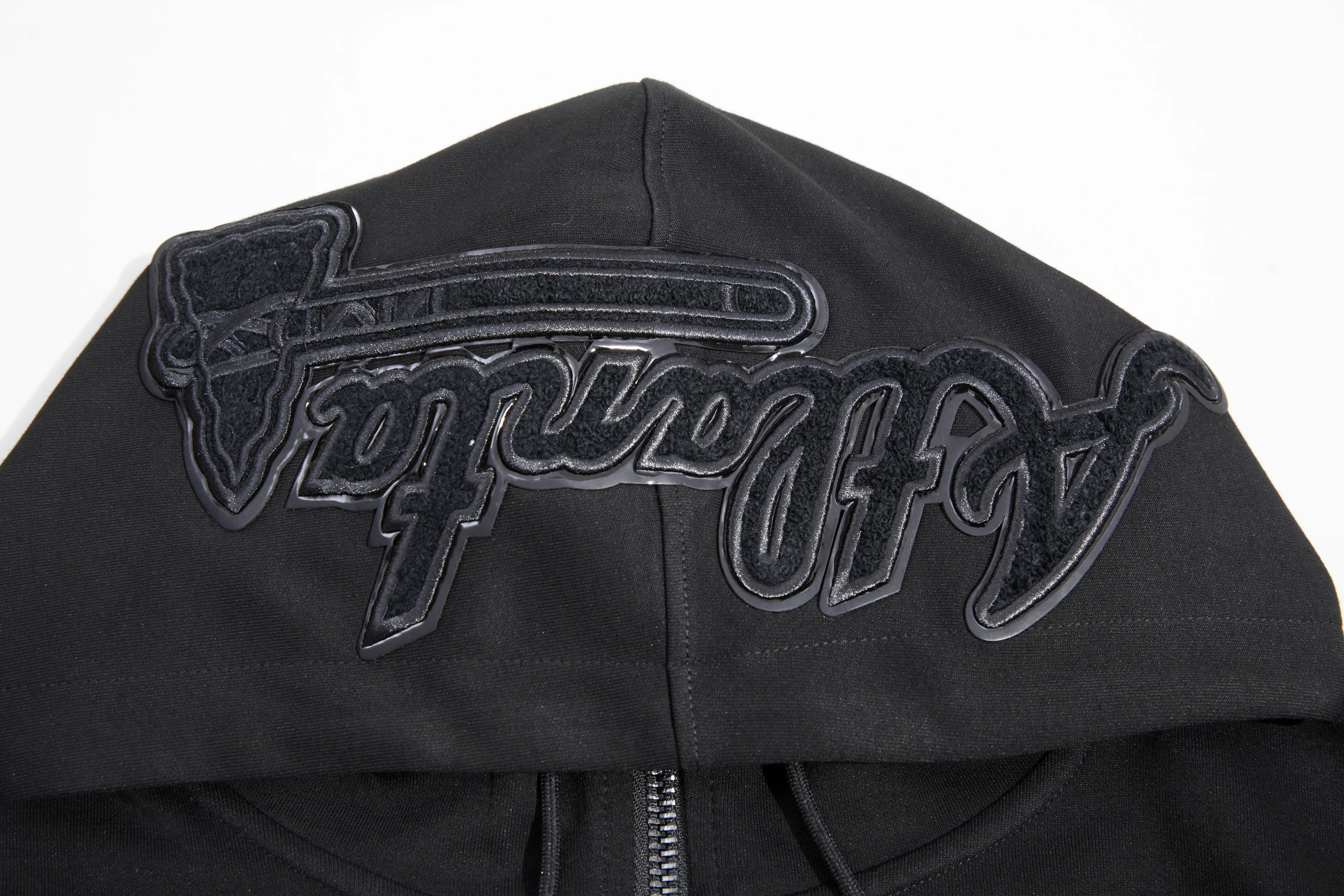 MLB ATLANTA BRAVES TRIPLE BLACK ZIPPER HOODIE  (BLACK) - Image 9