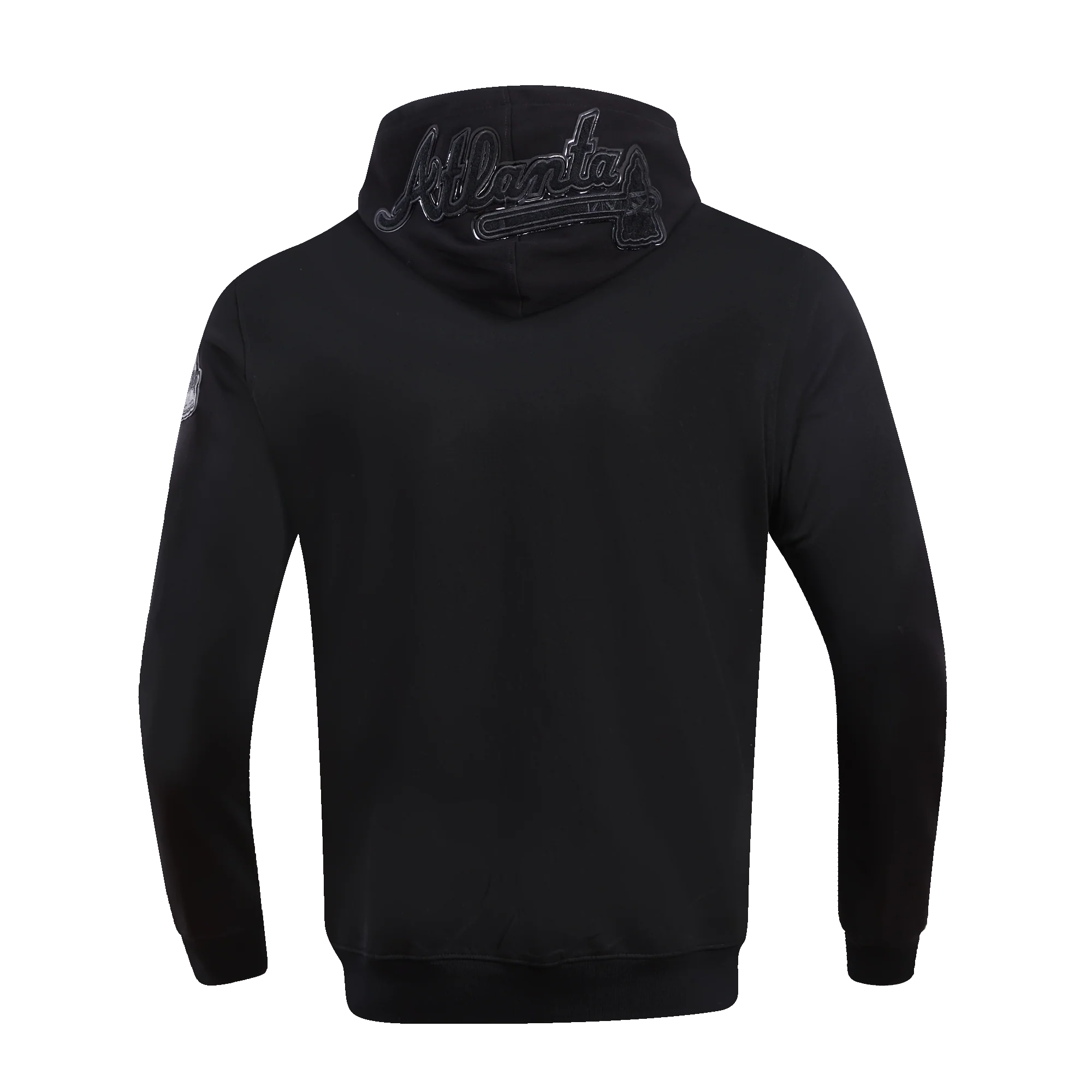 MLB ATLANTA BRAVES TRIPLE BLACK LOGO HOODIE (BLACK) - Image 3
