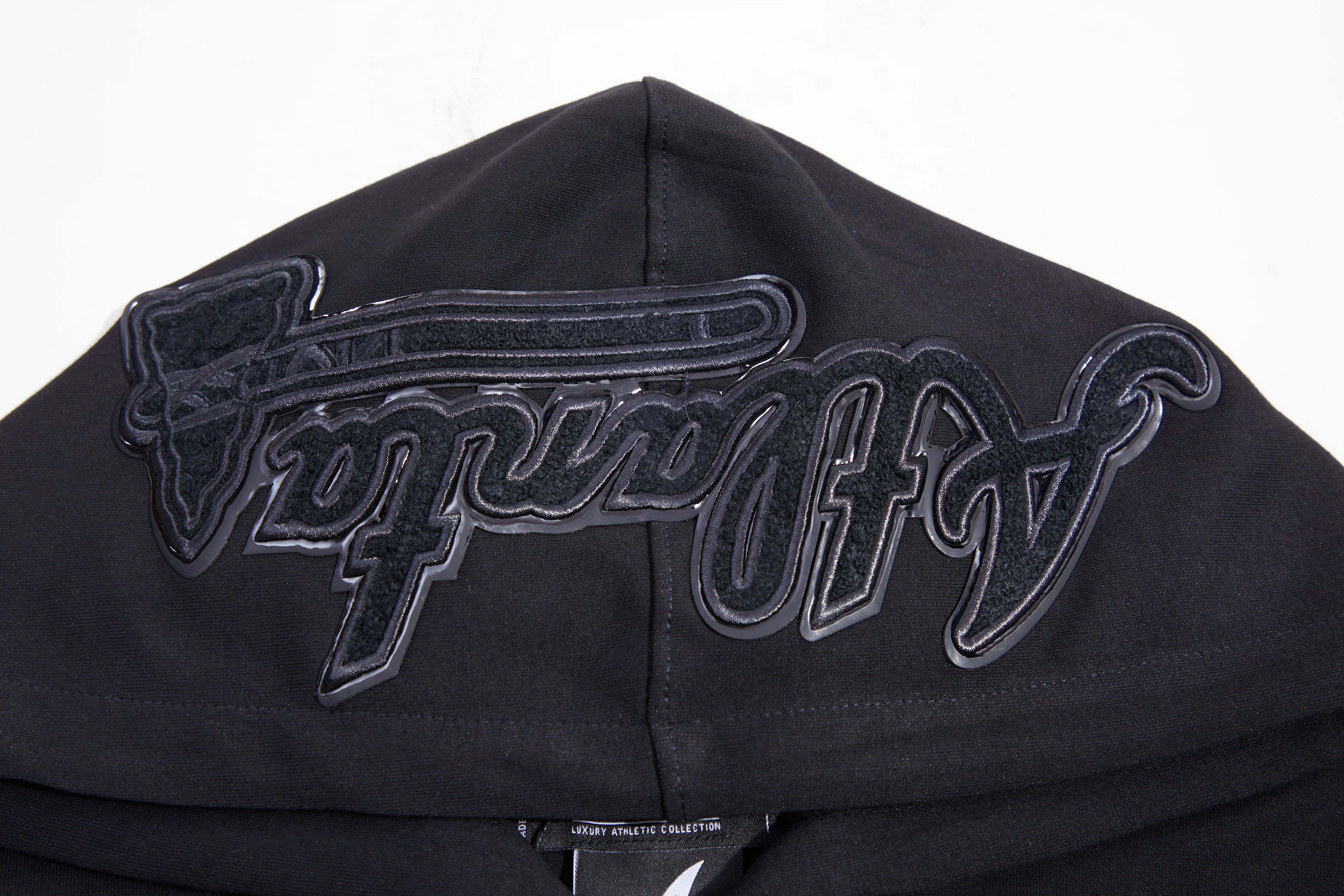 MLB ATLANTA BRAVES TRIPLE BLACK LOGO HOODIE (BLACK) - Image 6