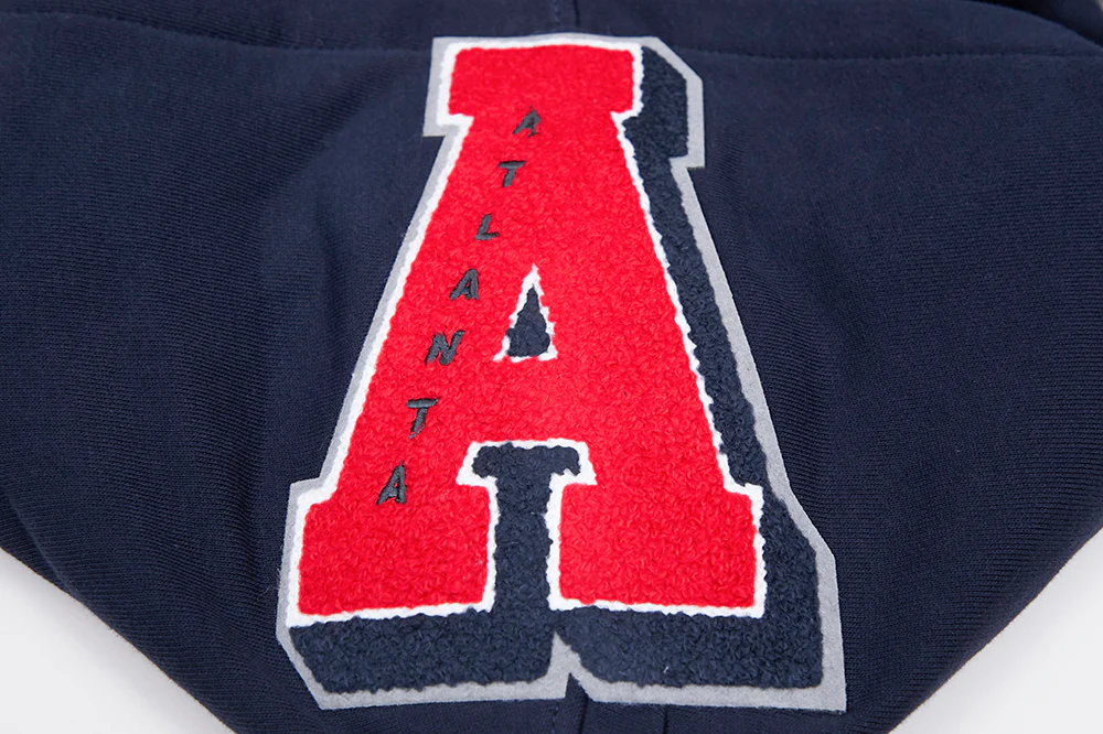 MLB ATLANTA BRAVES MASHUP MEN'S RIB PULLOVER HOODIE (MIDNIGHT NAVY/RED/MIDNIGHT NAVY) - Image 10