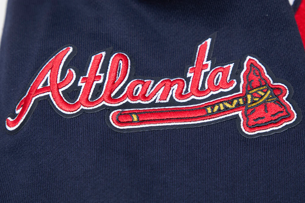 MLB ATLANTA BRAVES MASHUP MEN'S RIB PULLOVER HOODIE (MIDNIGHT NAVY/RED/MIDNIGHT NAVY) - Image 8