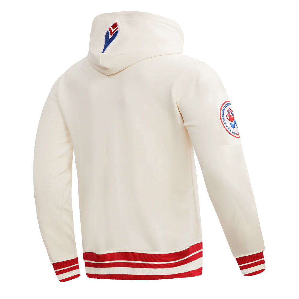 MLB ATLANTA BRAVES RETRO CLASSIC MEN'S PULLOVER HOODIE (EGGSHELL/RED) - Image 3