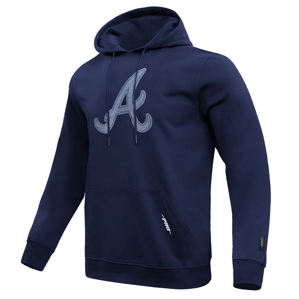 MLB ATLANTA BRAVES VARSITY BLUES MEN'S PULLOVER HOODIE (MIDNIGHT NAVY) - Image 2