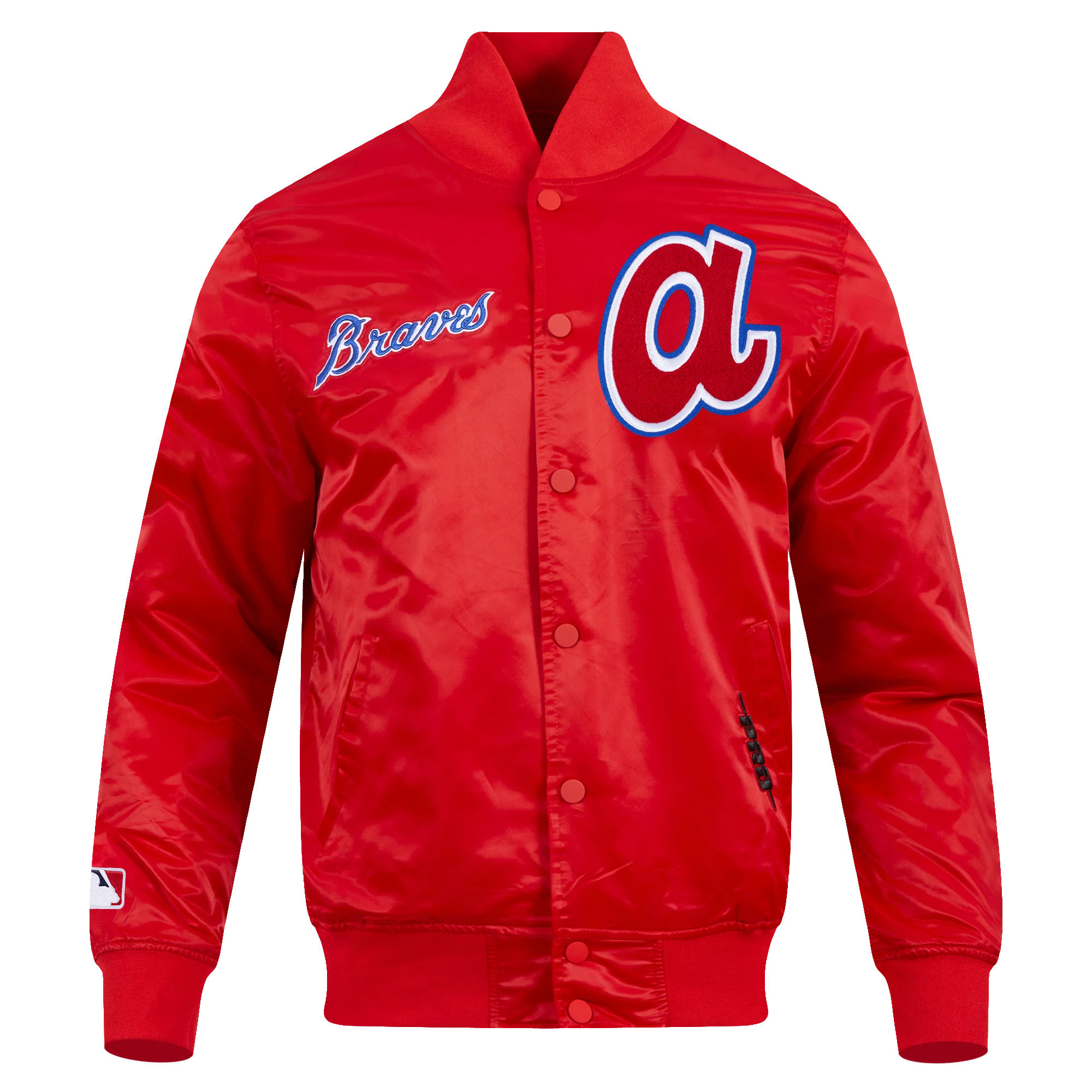 MLB ATLANTA BRAVES SOUVENIR MEN'S SATIN JACKET (RED)