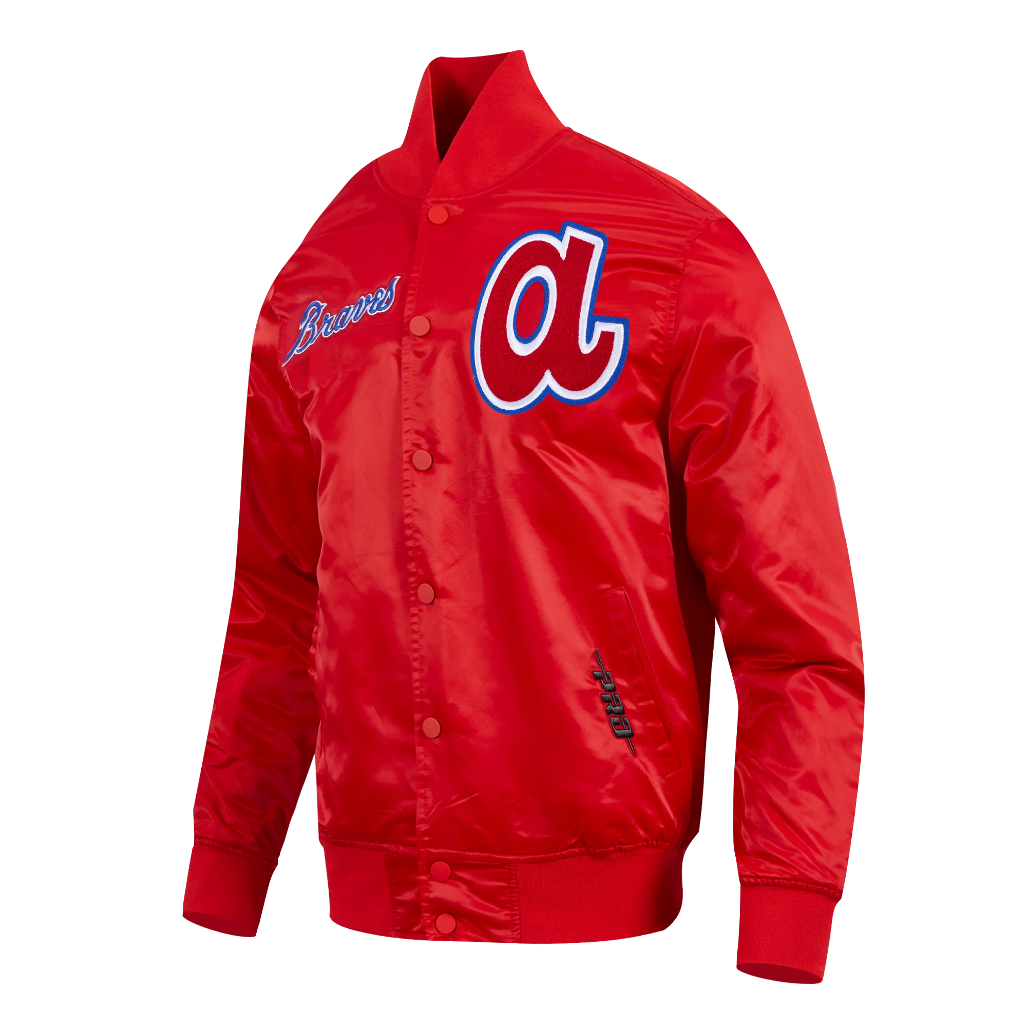 MLB ATLANTA BRAVES SOUVENIR MEN'S SATIN JACKET (RED) - Image 2