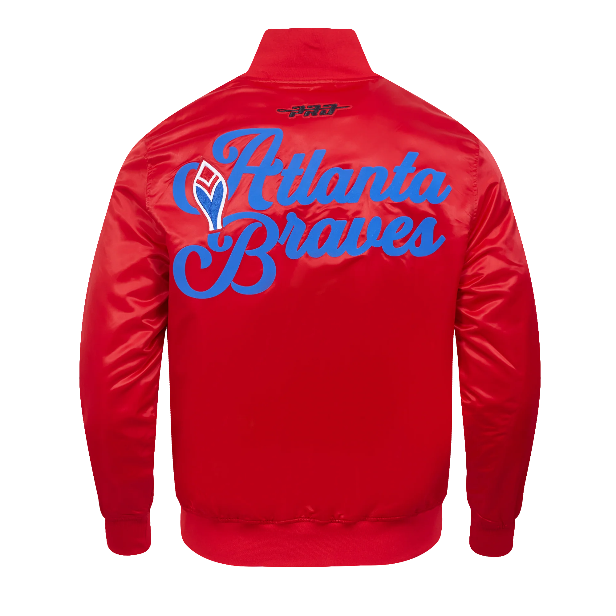 MLB ATLANTA BRAVES SOUVENIR MEN'S SATIN JACKET (RED) - Image 3