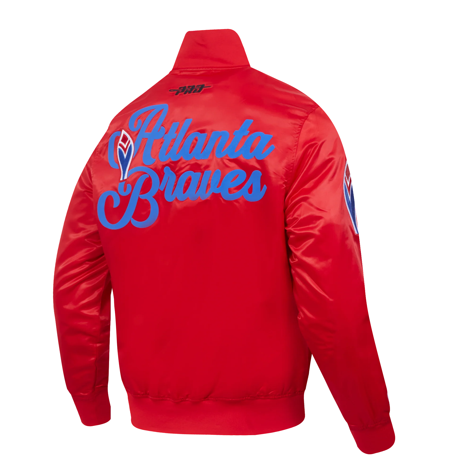 MLB ATLANTA BRAVES SOUVENIR MEN'S SATIN JACKET (RED) - Image 4