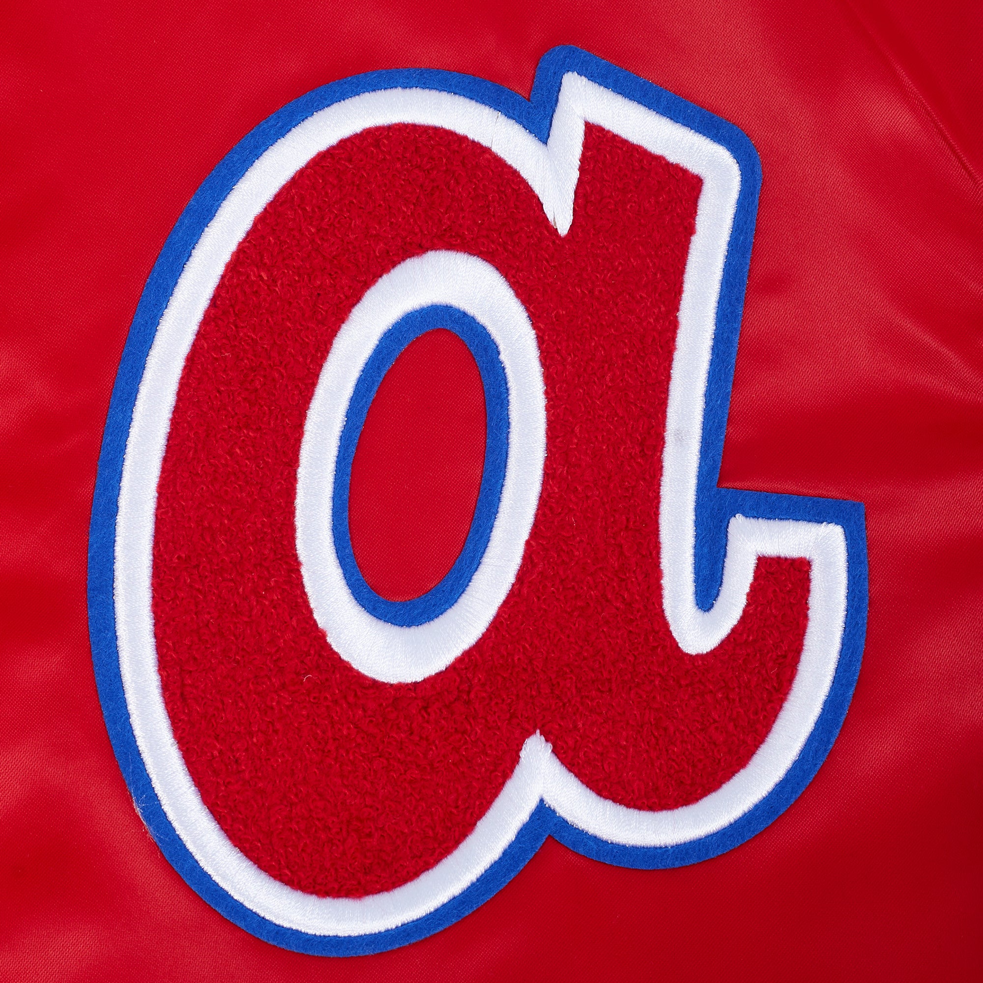 MLB ATLANTA BRAVES SOUVENIR MEN'S SATIN JACKET (RED) - Image 5