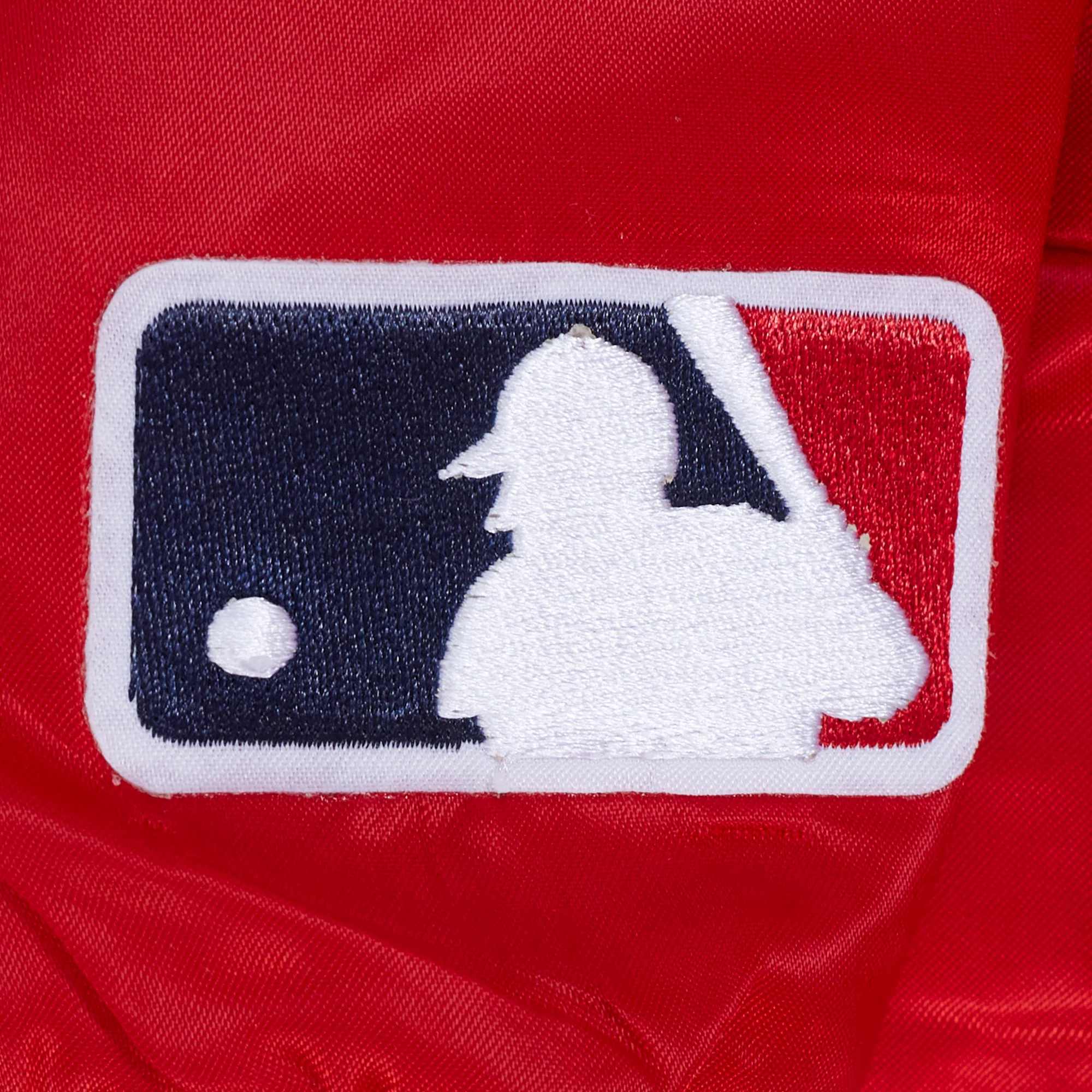 MLB ATLANTA BRAVES SOUVENIR MEN'S SATIN JACKET (RED) - Image 7