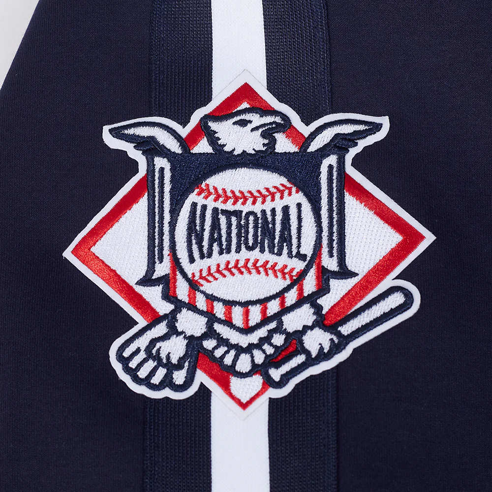 MLB ATLANTA BRAVES CURRENT LOGO PRO GAME DAY MEN'S DOUBLE KNIT JACKET (MIDNIGHT NAVY/WHITE) - Image 6