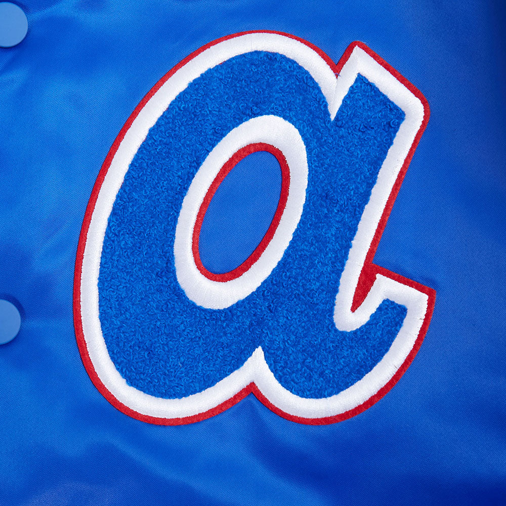 MLB ATLANTA BRAVES RETRO CLASSICS PRO SATIN YD RIB JACKET (ROYAL BLUE/RED) - Image 8