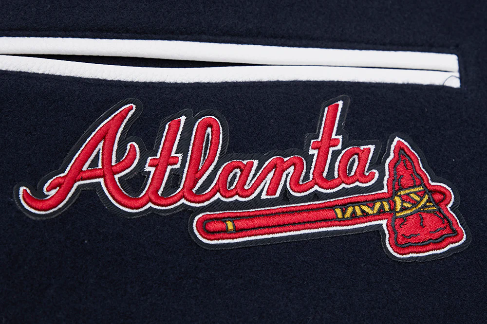 MLB ATLANTA BRAVES MASHUP MEN'S RIB WOOL VARSITY JACKET (MIDNIGHT NAVY/RED/MIDNIGHT NAVY) - Image 8