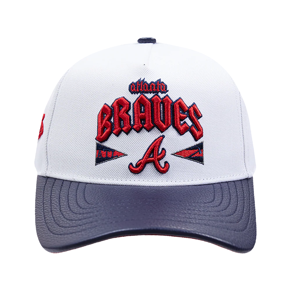 MLB ATLANTA BRAVES CITY TOUR ESSENTIAL CURVED VISOR STRAPBACK (WHITE)