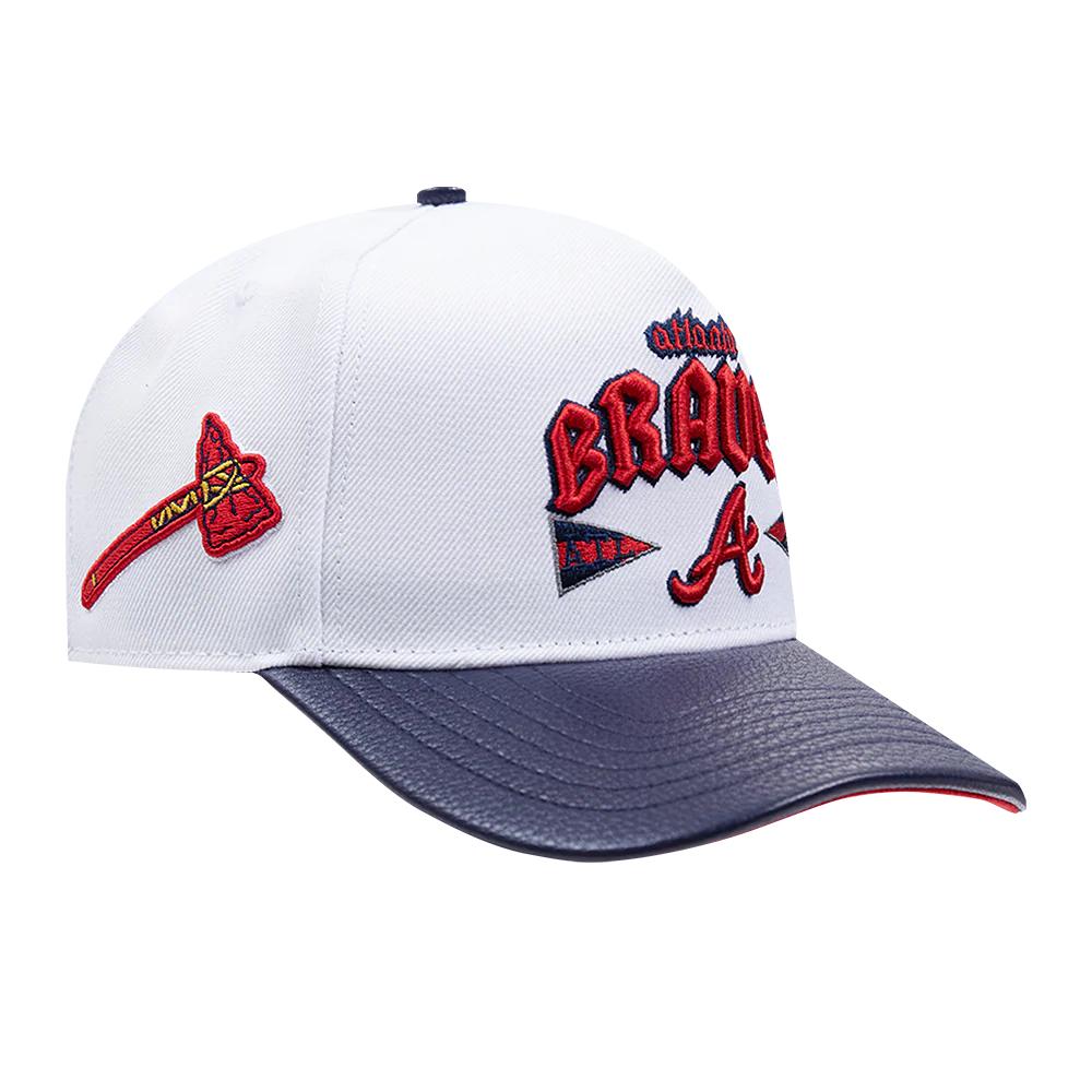 MLB ATLANTA BRAVES CITY TOUR ESSENTIAL CURVED VISOR STRAPBACK (WHITE) - Image 2