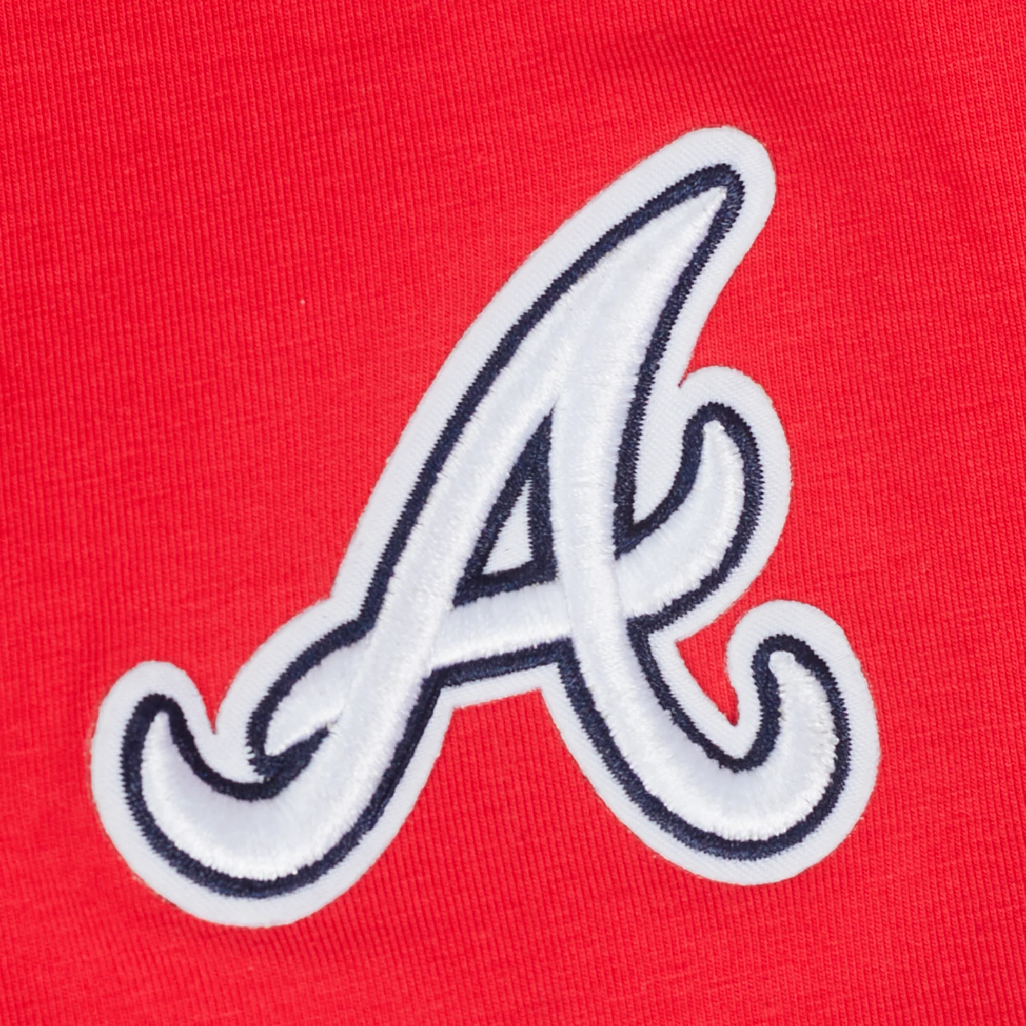 MLB ATLANTA BRAVES PRO PREP SINGLE JERSEY BOXY WOMEN'S TEE (RED) - Image 7