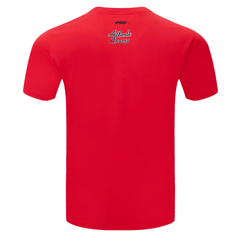 MLB ATLANTA BRAVES SCRIPT TAIL WOMEN'S BOYFRIEND TOP (RED) - Image 3