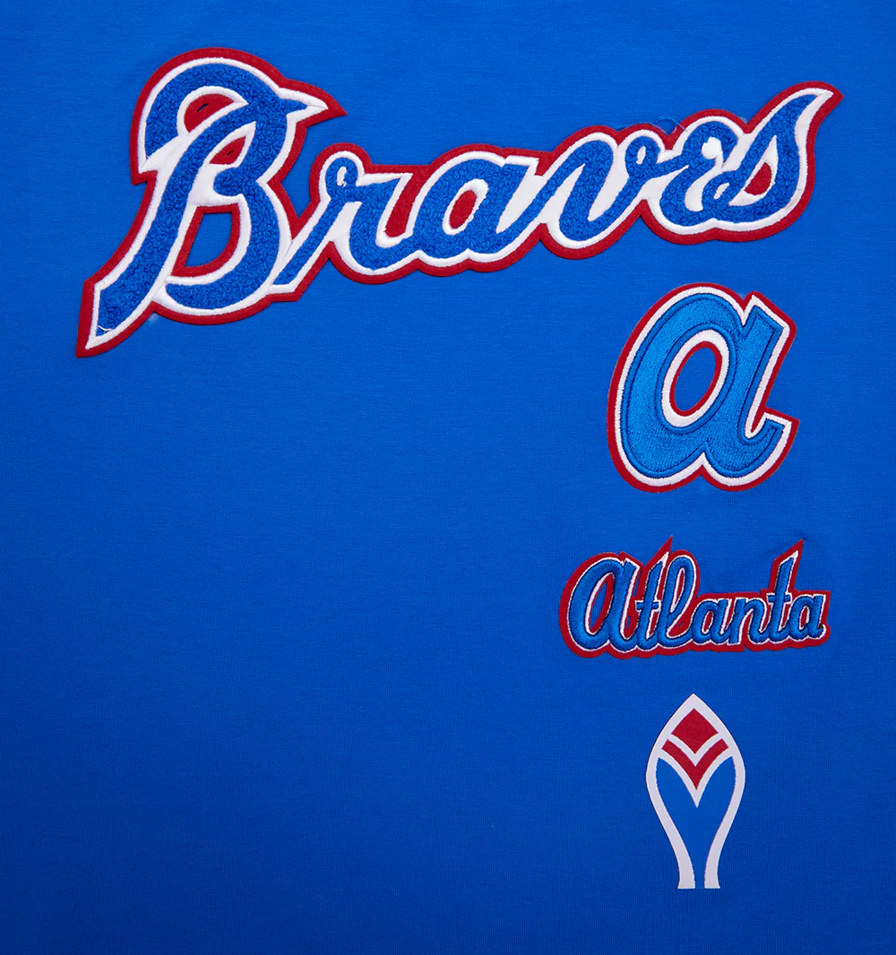 MLB ATLANTA BRAVES RETRO CLASSIC WOMEN'S BOXY TOP (ROYAL BLUE) - Image 5