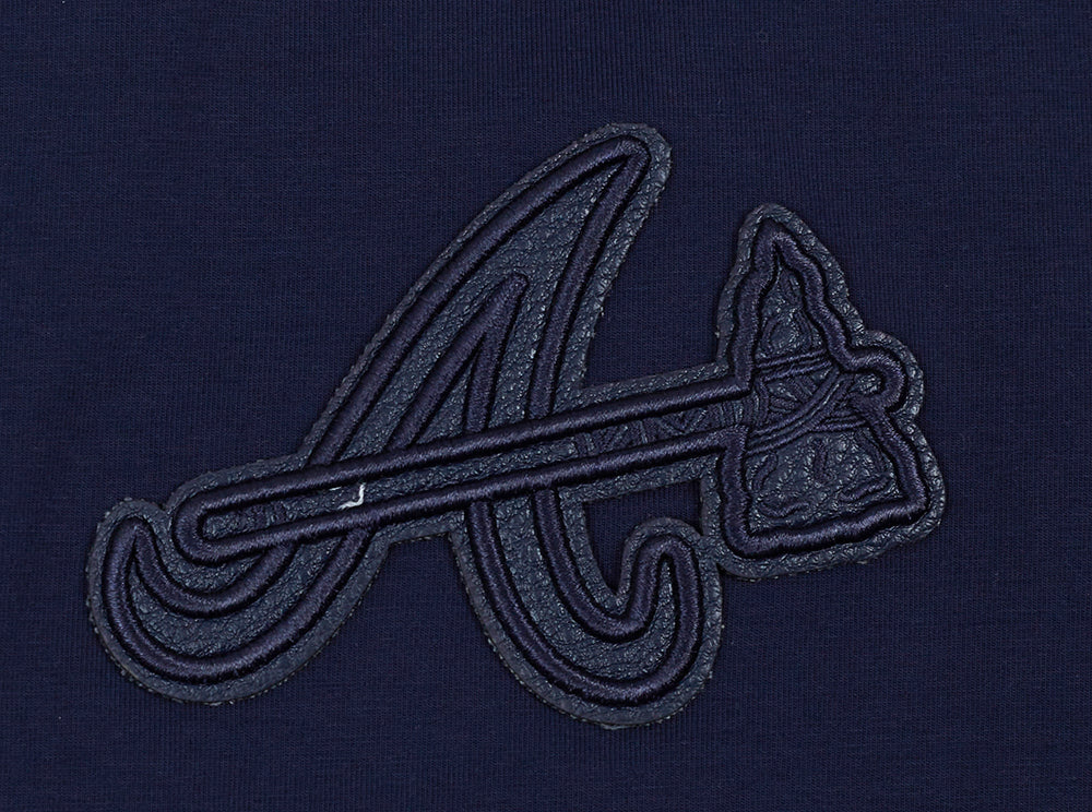 MLB ATLANTA BRAVES TRIPLE TONAL SINGLE JERSEY BOXY WOMEN'S TEE (MIDNIGHT NAVY) - Image 6
