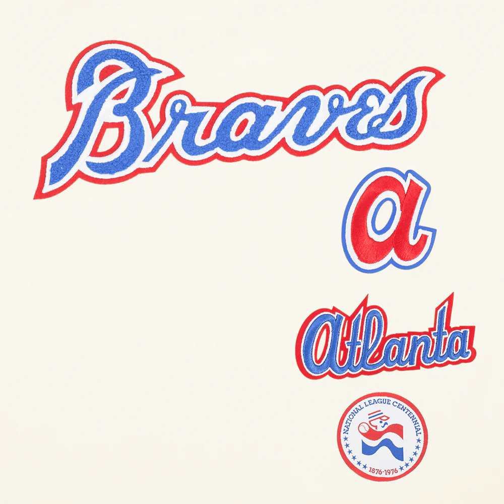 MLB ATLANTA BRAVES RETRO CLASSICS WOMEN'S S/S BOXY TOP (EGGSHELL) - Image 5