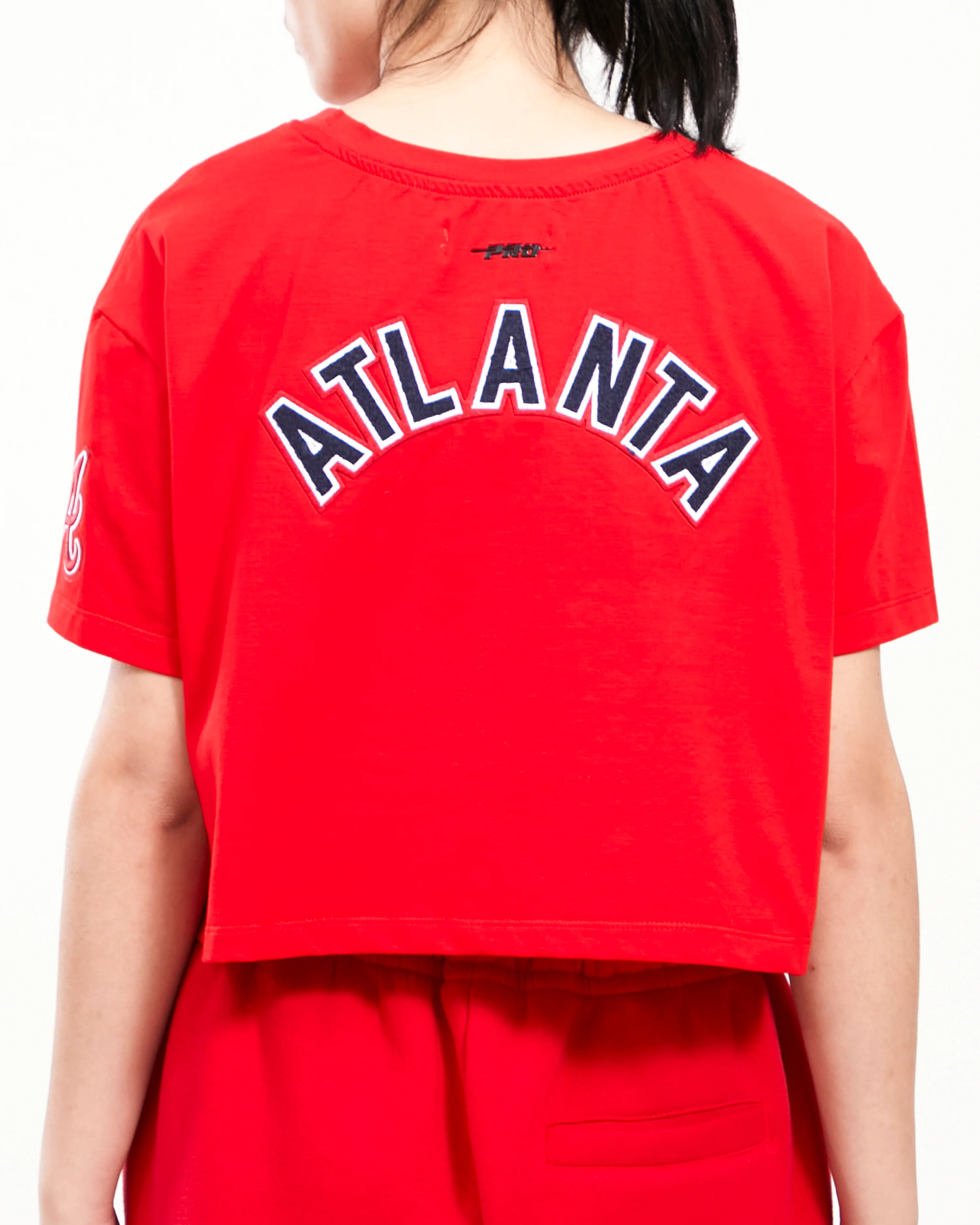 MLB ATLANTA BRAVES CLASSIC WOMEN'S BOXY TOP (RED) - Image 11