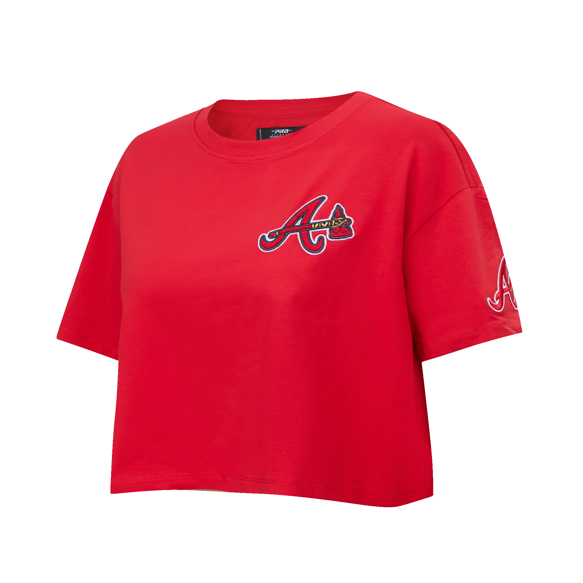MLB ATLANTA BRAVES CLASSIC WOMEN'S BOXY TOP (RED) - Image 4