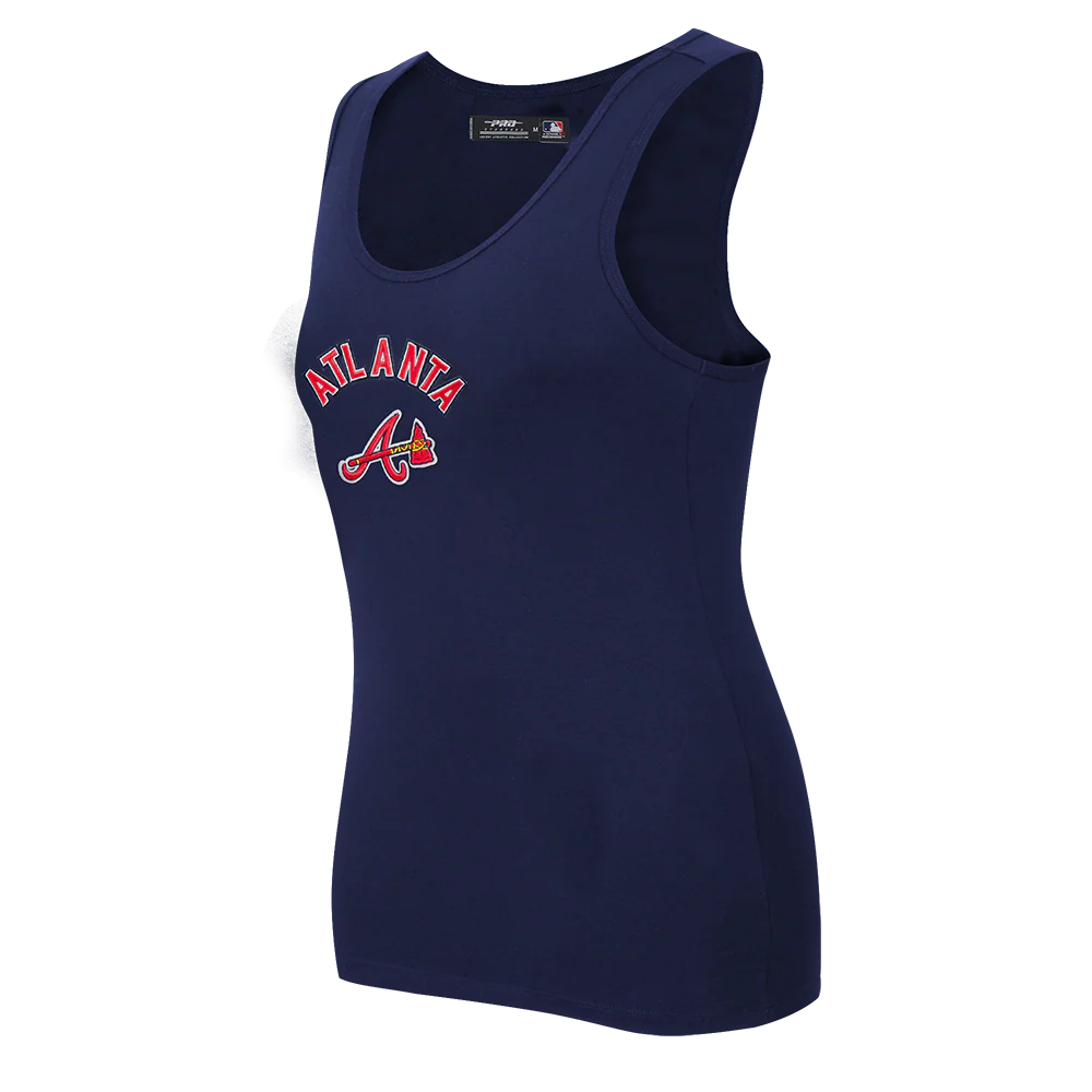 MLB ATLANTA BRAVES CLASSIC WOMEN'S RELAXED FIT RACERBACK (MIDNIGHT NAVY) - Image 2