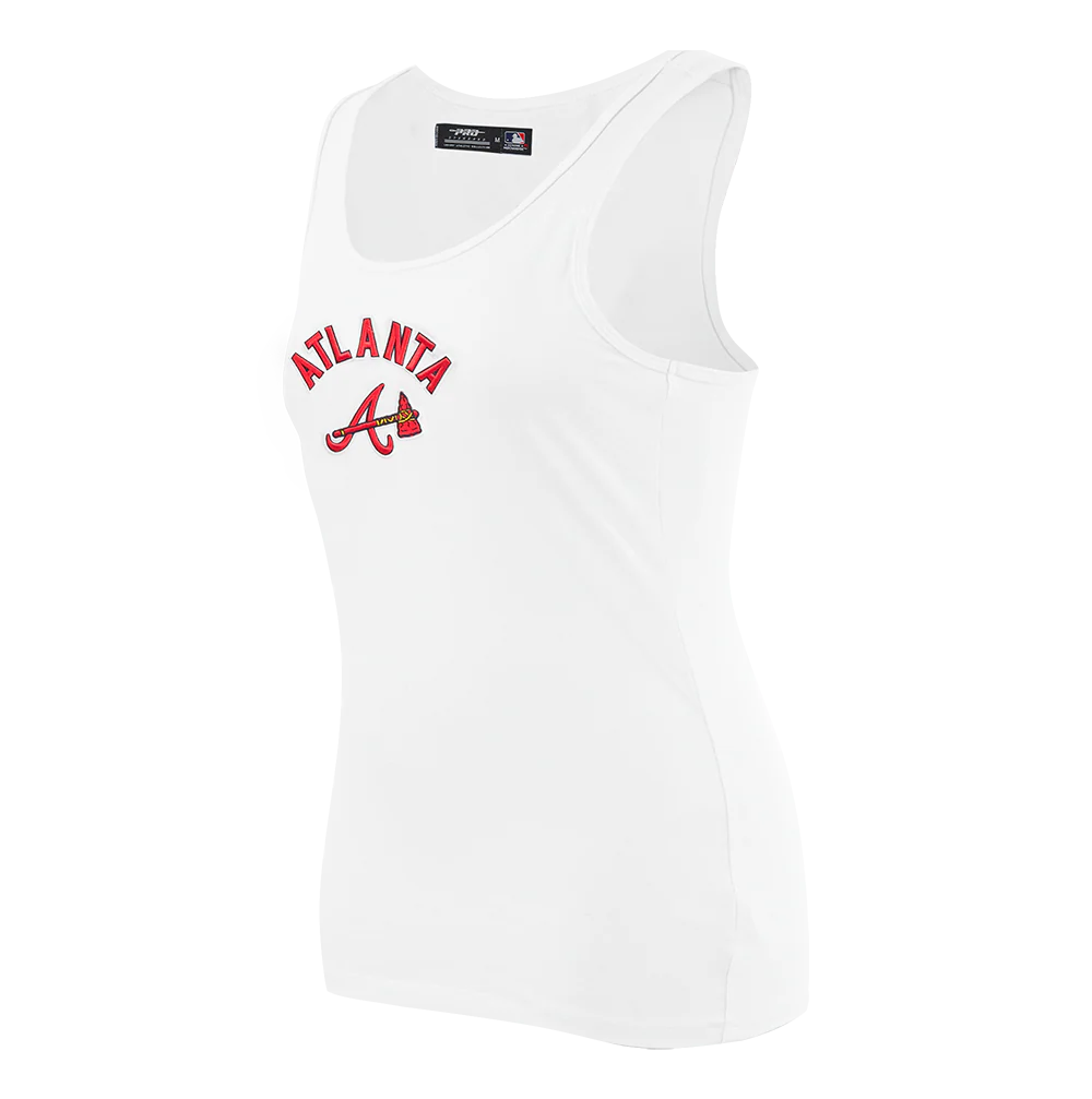 MLB ATLANTA BRAVES CLASSIC WOMEN'S RELAXED FIT RACERBACK (WHITE) - Image 2