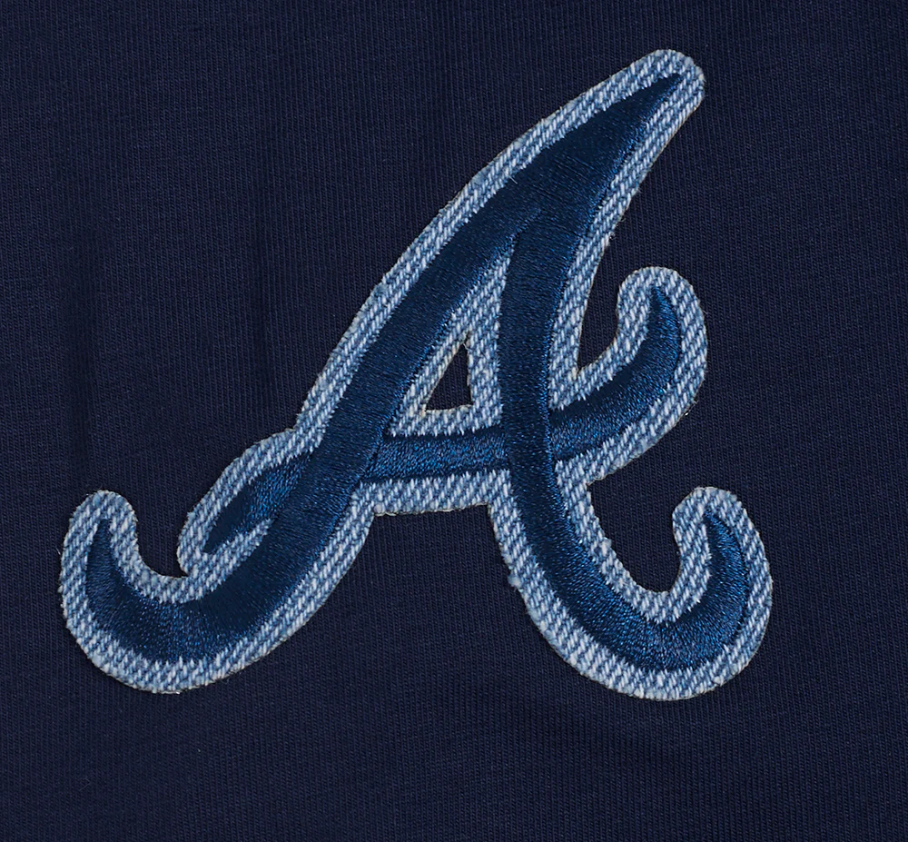 MLB ATLANTA BRAVES VARSITY BLUES WOMEN'S BOXY TOP (MIDNIGHT NAVY) - Image 5