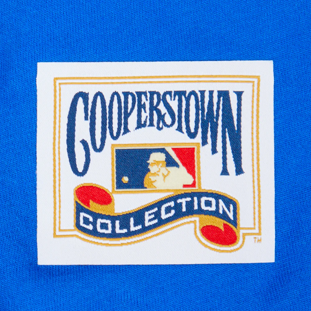 MLB ATLANTA BRAVES RETRO CLASSIC BIG BOYS SHORT SLEEVE STRIPED RIB TOP (ROYAL BLUE/RED) - Image 7