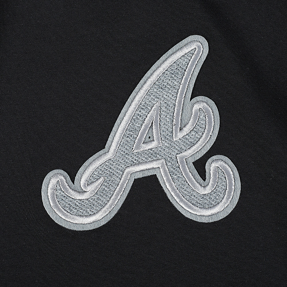 MLB ATLANTA BRAVES REVERSE FRENCH TERRY WOMEN'S BODYCON DRESS (BLACK) - Image 7
