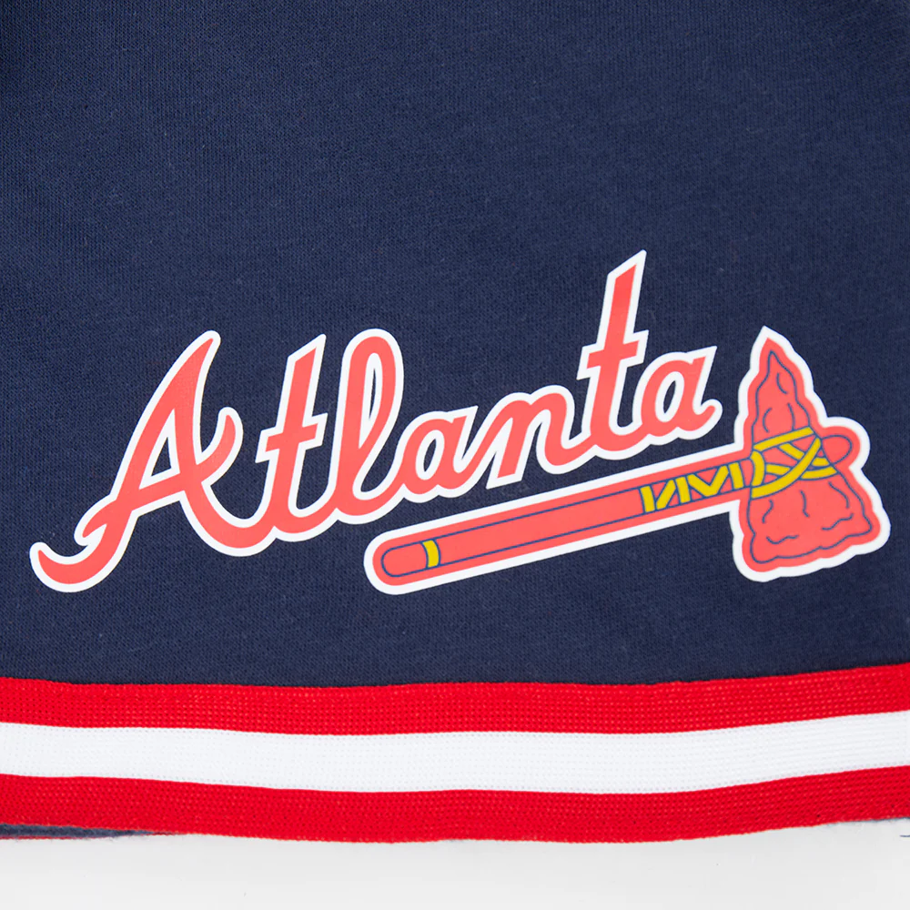 MLB ATLANTA BRAVES CLASSIC BIG BOYS FLEECE 2.0 SHORT (MIDNIGHT NAVY/RED) - Image 7