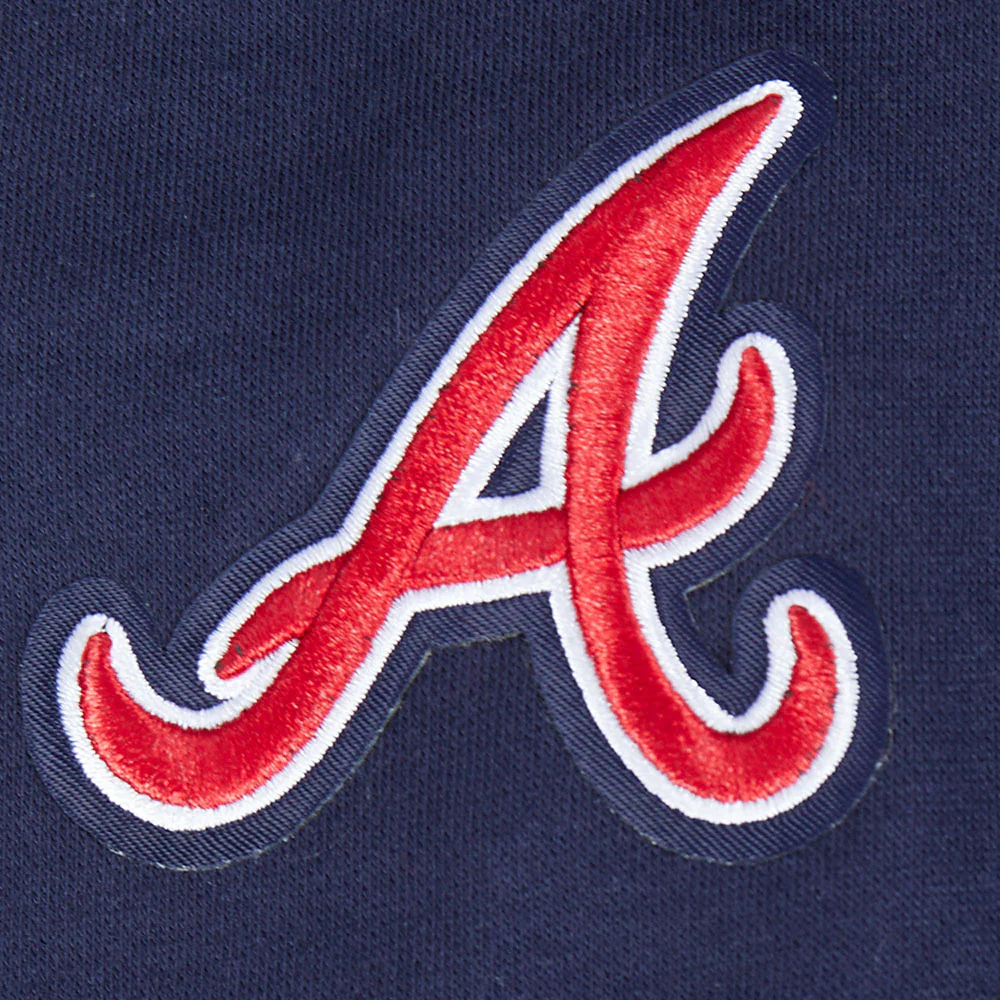 MLB ATLANTA BRAVES CLASSIC BIG GIRLS FLEECE FZ HOODIE (MIDNIGHT NAVY) - Image 6